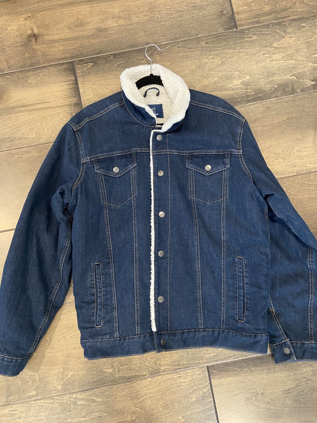 Vintage Vintage Sherpa Denim Jacket Navy Size US L / EU 52-54 / 3 - 1 Thumbnail