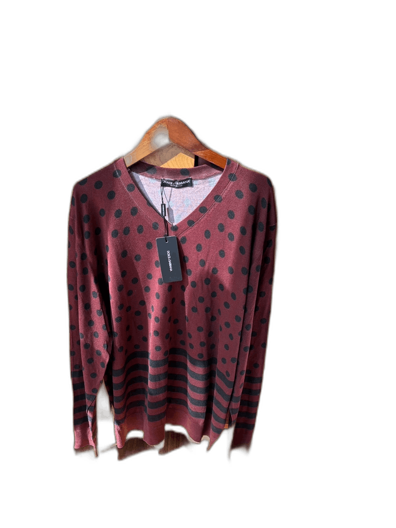 Dolce & Gabbana Dolce Gabbana Silk V-Neck Sweater Size US XXL / EU 58 / 5 - 1 Thumbnail