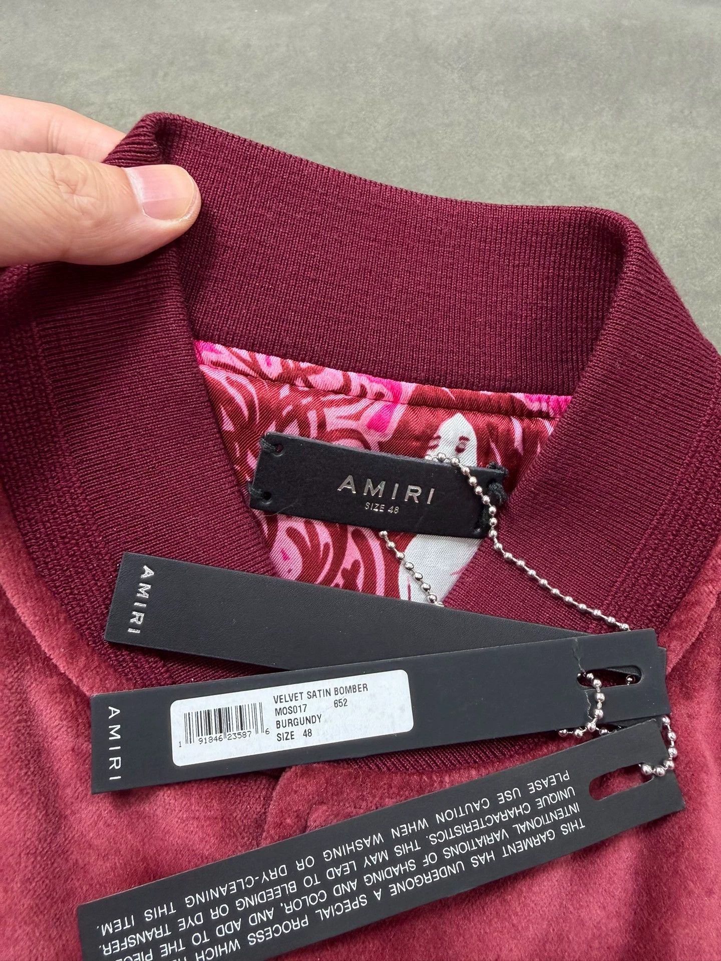 Other Amiri Velvet Satin Bomber Jacket in Burgundy. Size US M / EU 48-50 / 2 - 7 Thumbnail