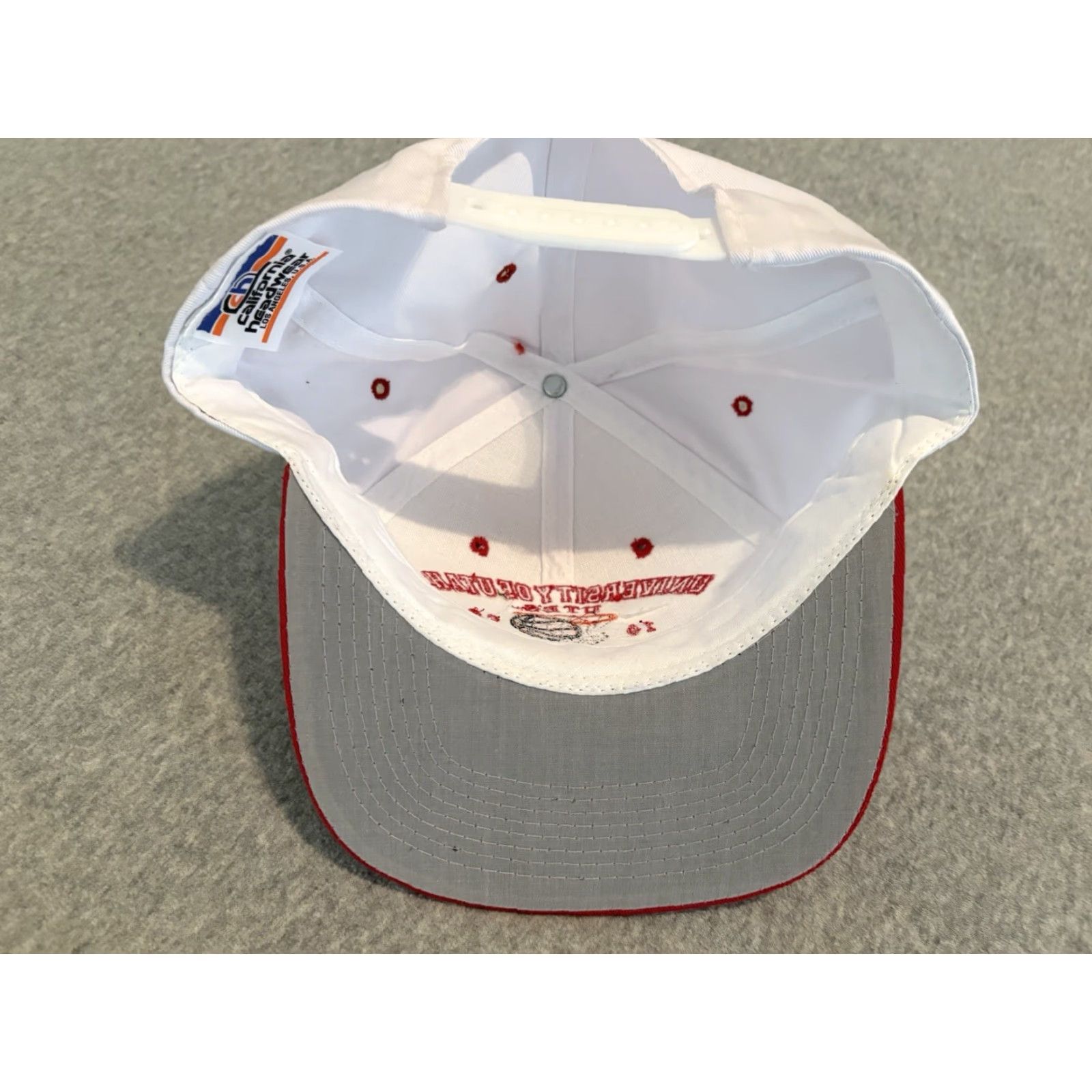 NCAA VINTAGE University of Utah Utes Snapback Hat Cap NCAA Champions Basketball Men One Size White Adjustable Baseball Cap Size ONE SIZE - 3 Thumbnail