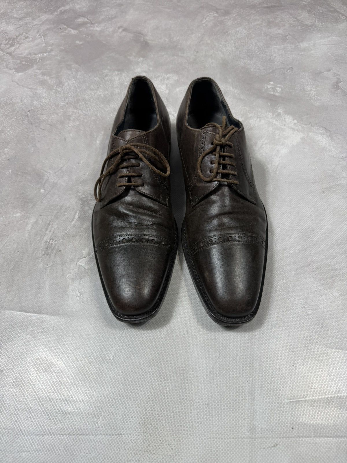 Hugo Boss Vintage Hugo Boss Brown Leather Shoes Size US 7 / EU 40 - 2 Thumbnail