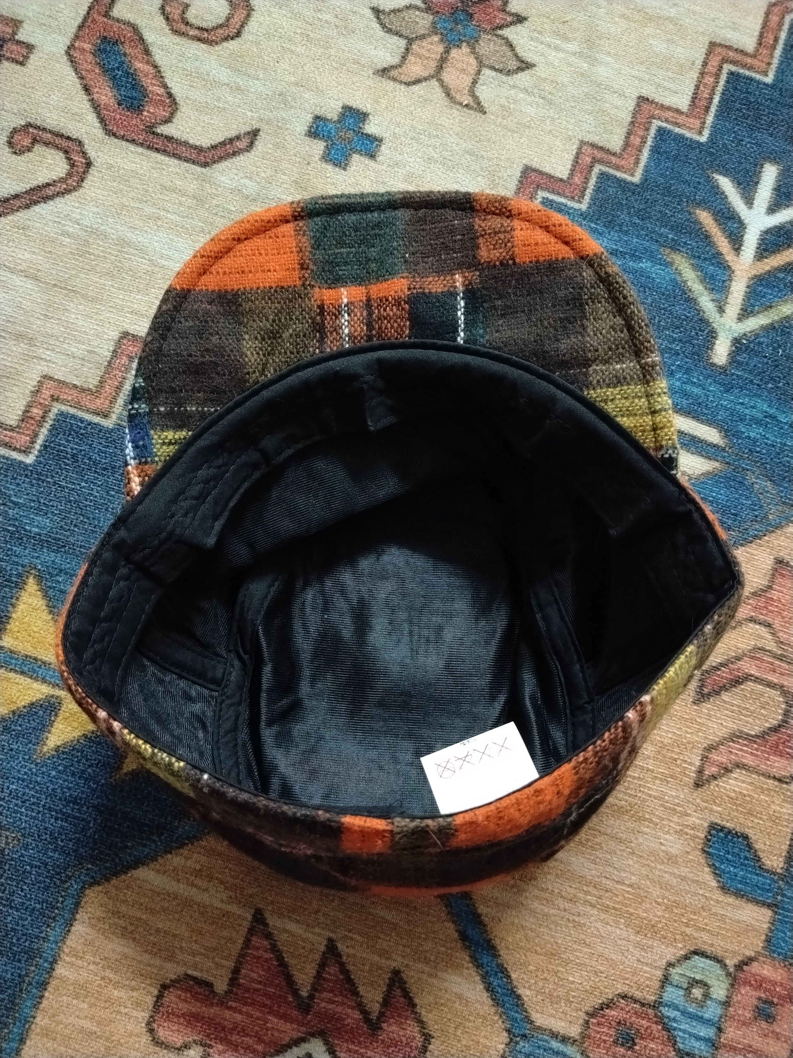 Japanese Brand Cap plaid wool Roundcap colorfull checkered pattern Size ONE SIZE - 5 Thumbnail