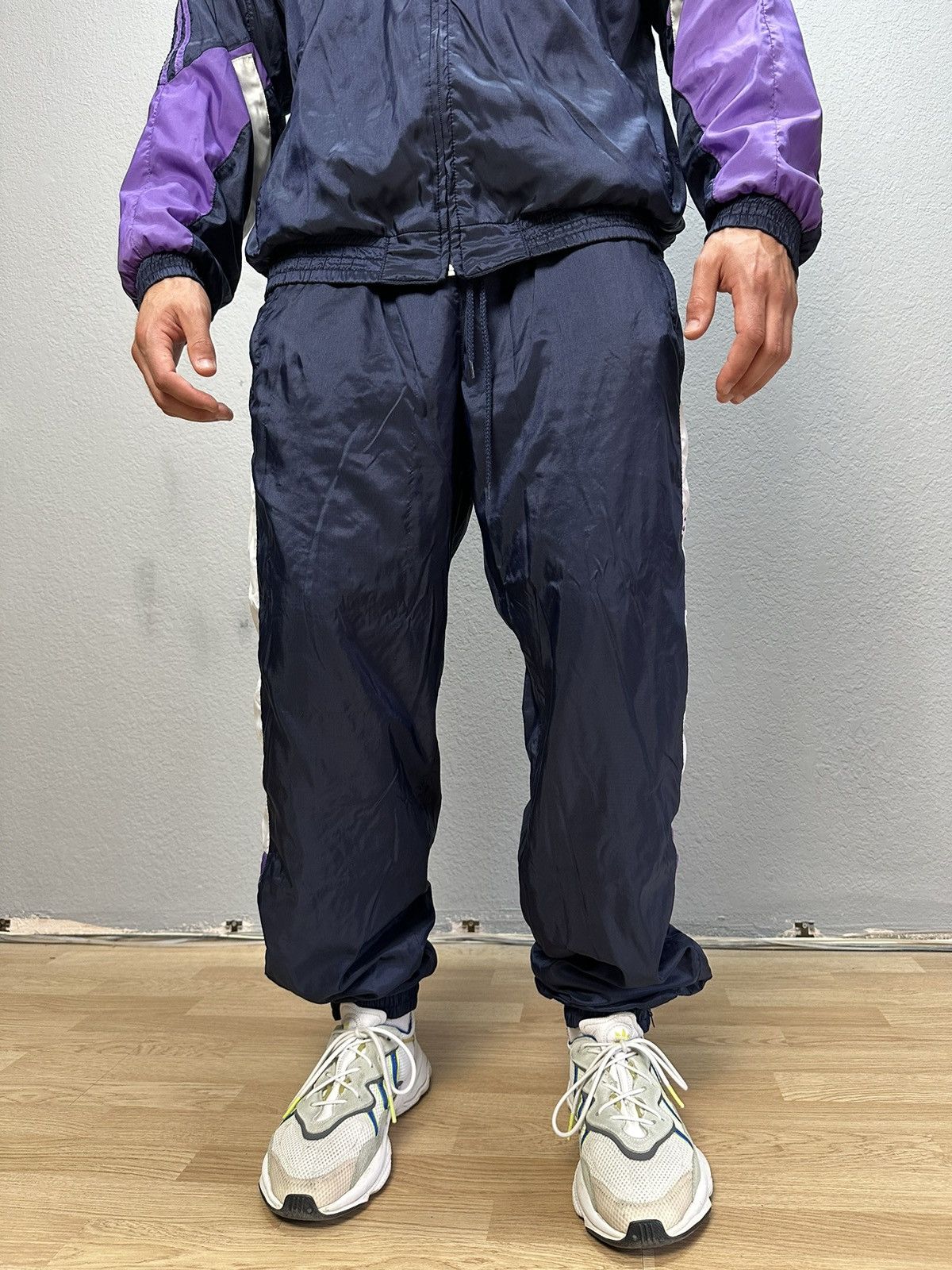Adidas × Vintage Vintage Adidas Tracksuit Nylon Y2K Drill Size US L / EU 52-54 / 3 - 9 Thumbnail