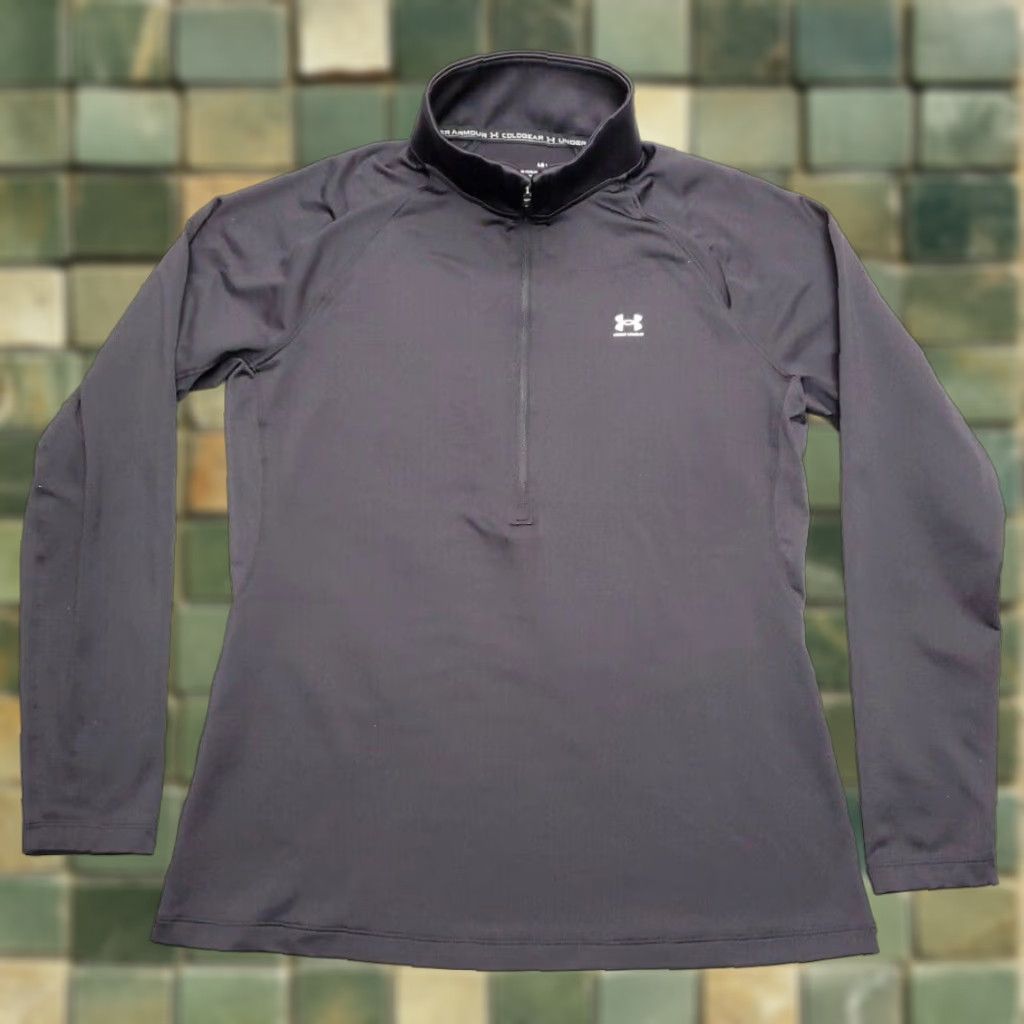 Under Armour Under Armour Pullover Women L Black ColdGear Loose Fit 1/4 Zip Athletic Running Size L / US 10 / IT 46 - 1 Thumbnail