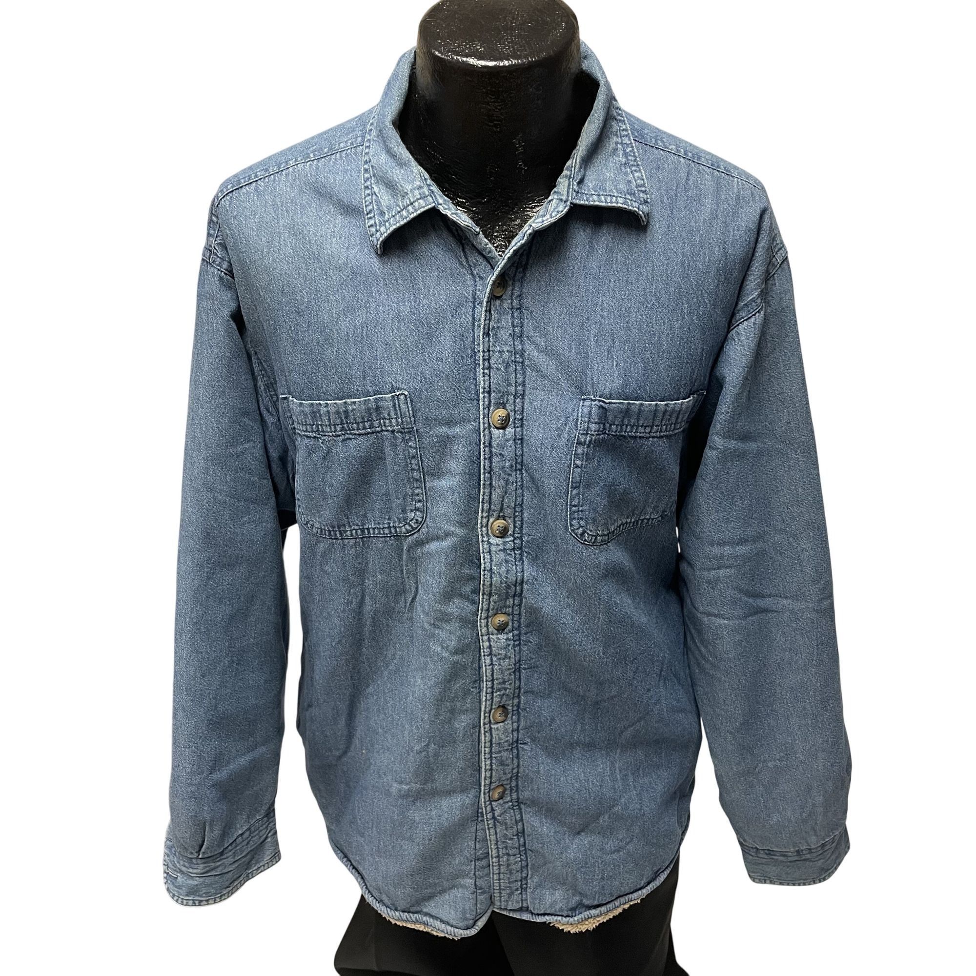 Wrangler Vtg Wrangler Blue Jean FLEECE LINED Mechanic Jacket Size US L / EU 52-54 / 3 - 1 Thumbnail