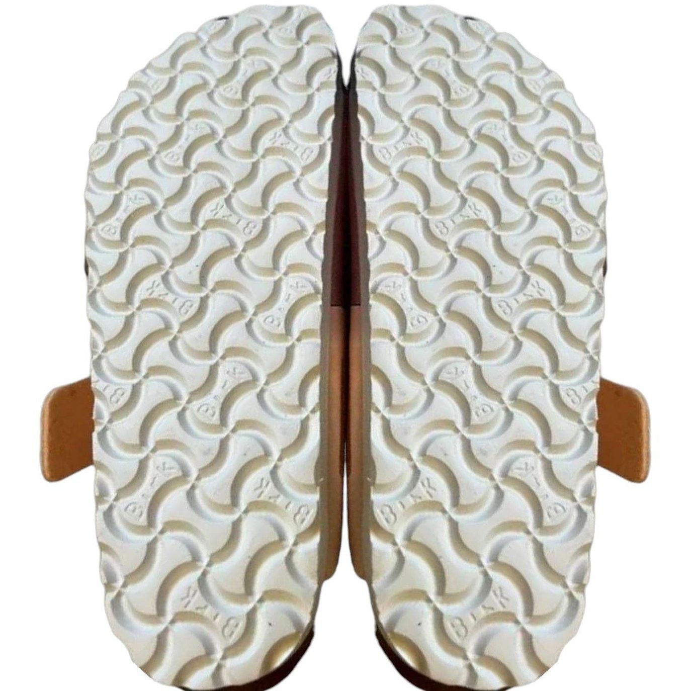 image of Birkenstock Arizona Narrow Fit Two Toned Sandals, 38 in Red, Women's
