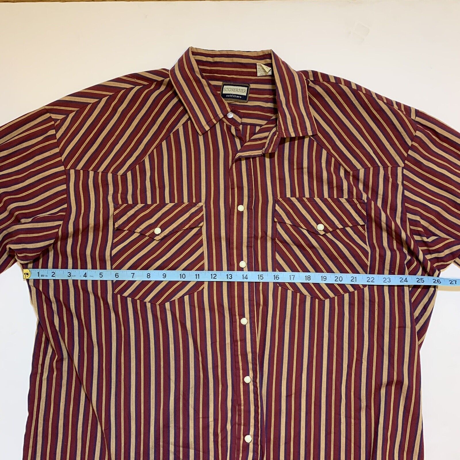Vintage Stoneriver Outfitters Striped Pearl Snap Western Shirt Size US XL / EU 56 / 4 - 5 Thumbnail