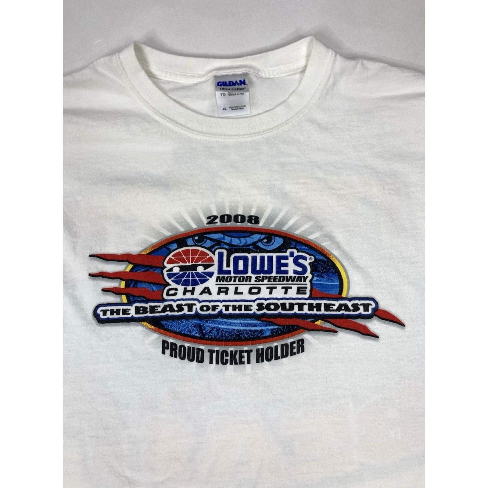 Gildan VINTAGE Gildan T-Shirt The Beast of the Southeast 2008 Graphic Print White XL Men Size US XL / EU 56 / 4 - 4 Thumbnail