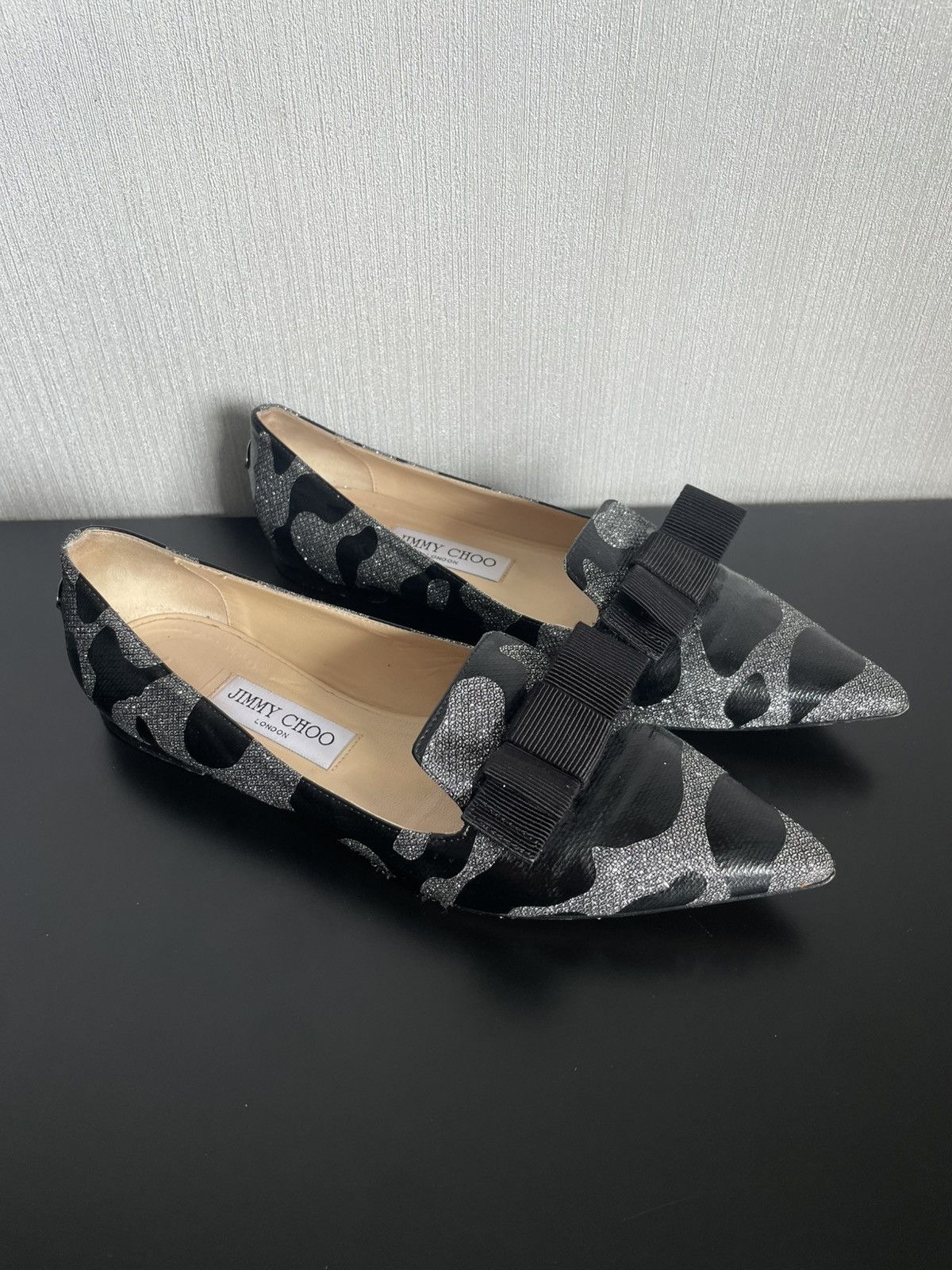 Designer × Jimmy Choo Archive Cyber Y2k Jimmy Choo Camo Ballets 2000s Flats Bows Size US 9 / IT 39 - 4 Thumbnail