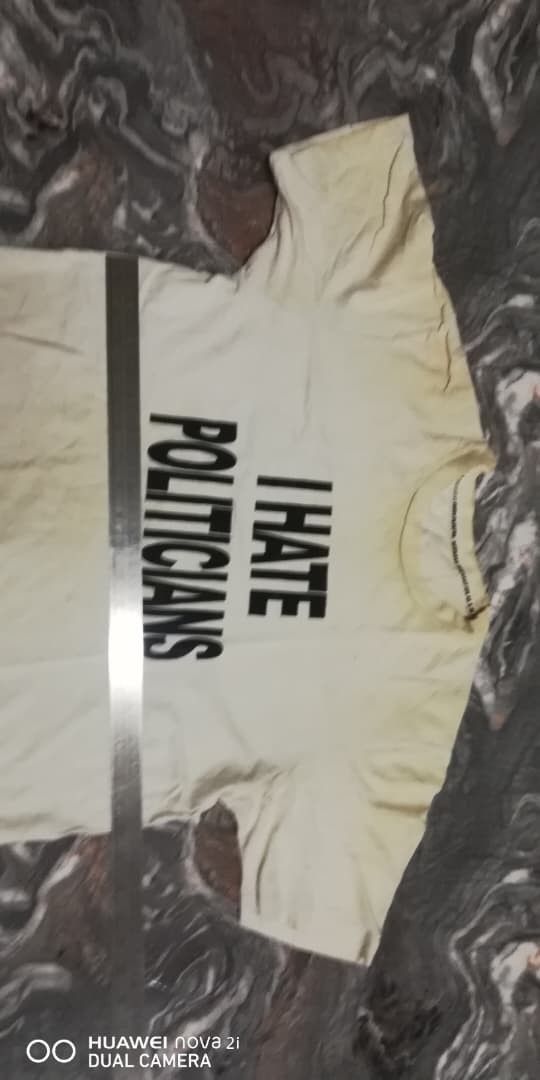 Devilock E29 I HATE POLITICIANS Devil lock Japanese hysteric number Size US L / EU 52-54 / 3 - 7 Thumbnail