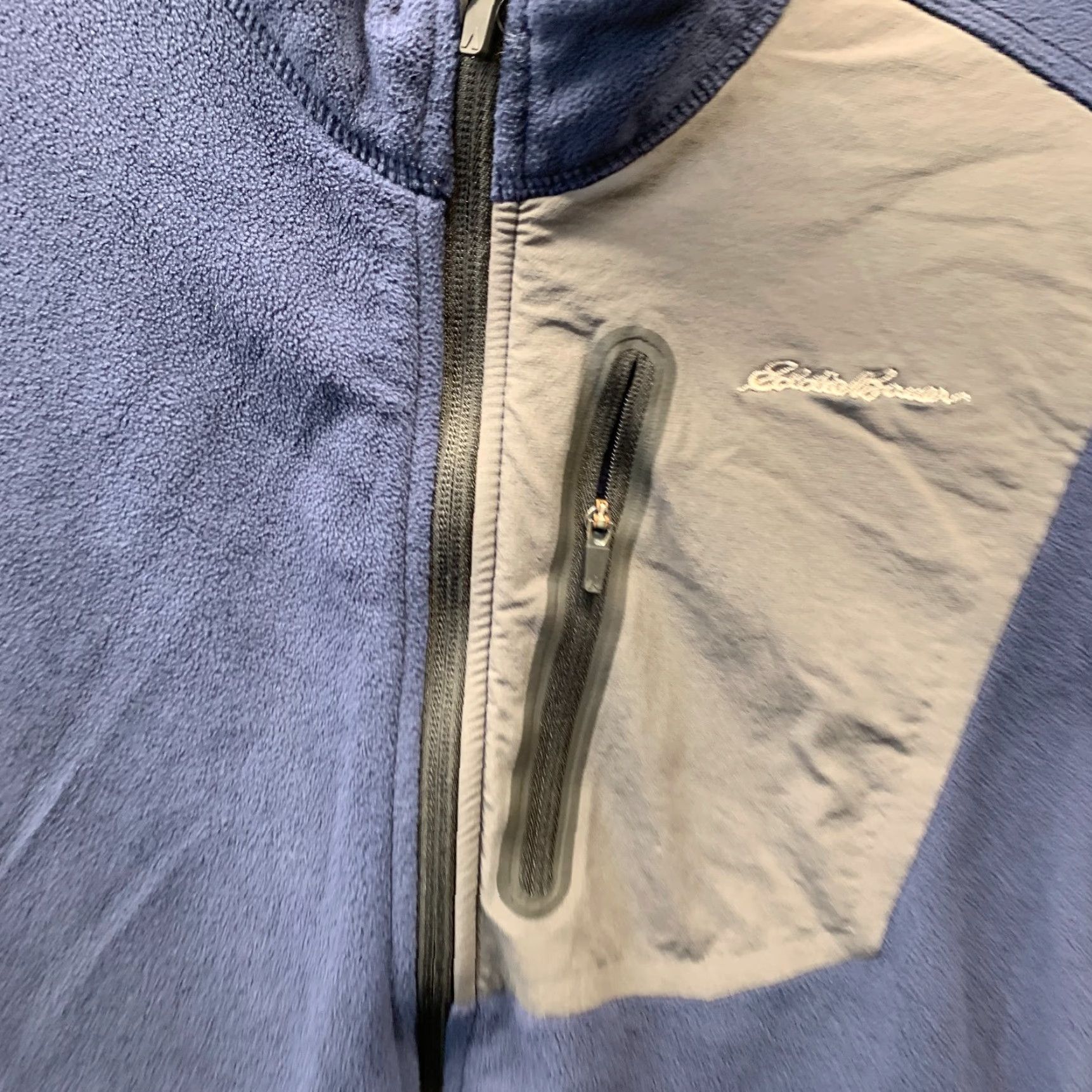 Eddie Bauer Eddie Bauer Sweater Mens Large Blue Fleece 1/4 Zip Polyester Crew Neck Pullover 90s Size US L / EU 52-54 / 3 - 3 Thumbnail