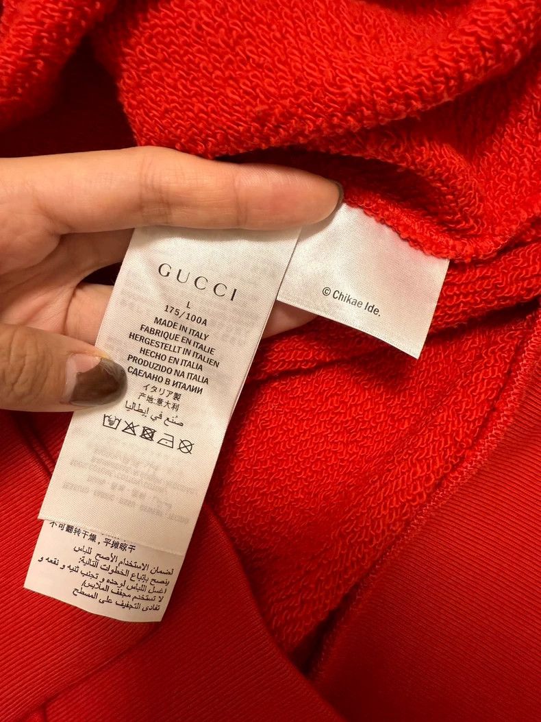 Gucci Gucci Authentic big-eyed beautiful girl big red sweatshirt Size US L / EU 52-54 / 3 - 4 Thumbnail
