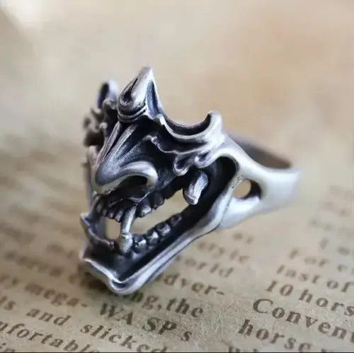 VIBE Half Hannya Mask Ring Size ONE SIZE - 4 Thumbnail