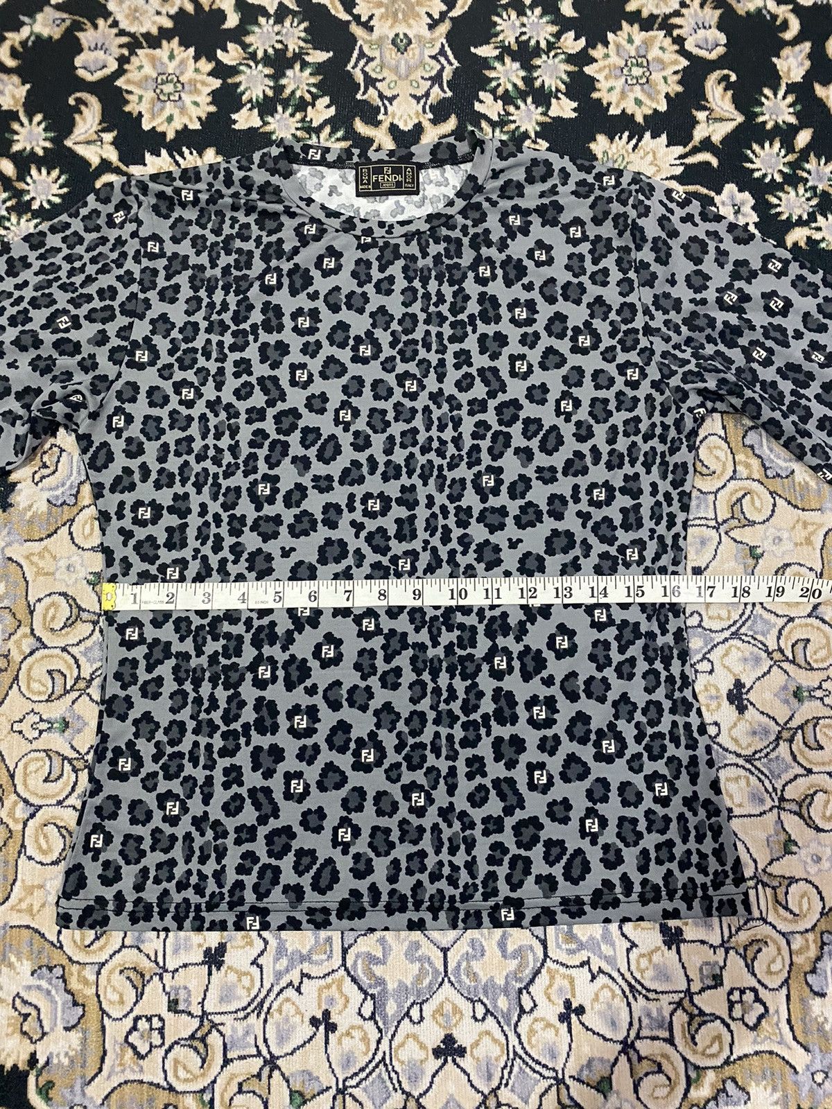 Fendi Vintage Fendi monogram leopard design long sleeves Size M / US 6-8 / IT 42-44 - 9 Thumbnail