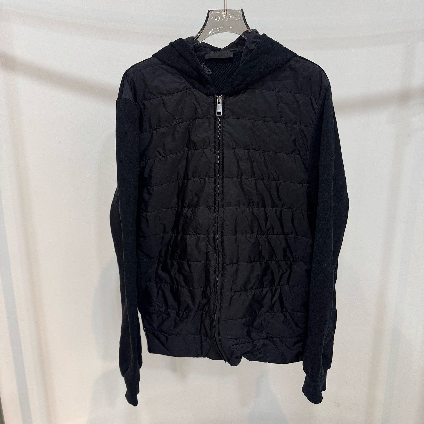 Prada Prada Quilted Zip Hoodie Size L Size US L / EU 52-54 / 3 - 1 Thumbnail