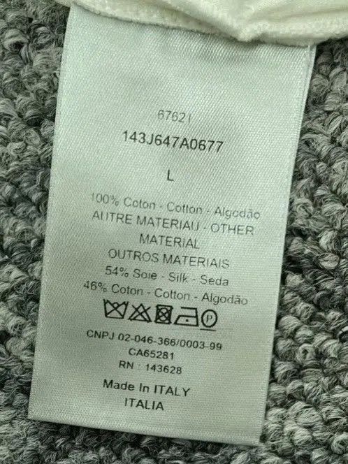 Dior White Short Sleeve Shirt with Front Pockets, Size L. Size US L / EU 52-54 / 3 - 6 Thumbnail