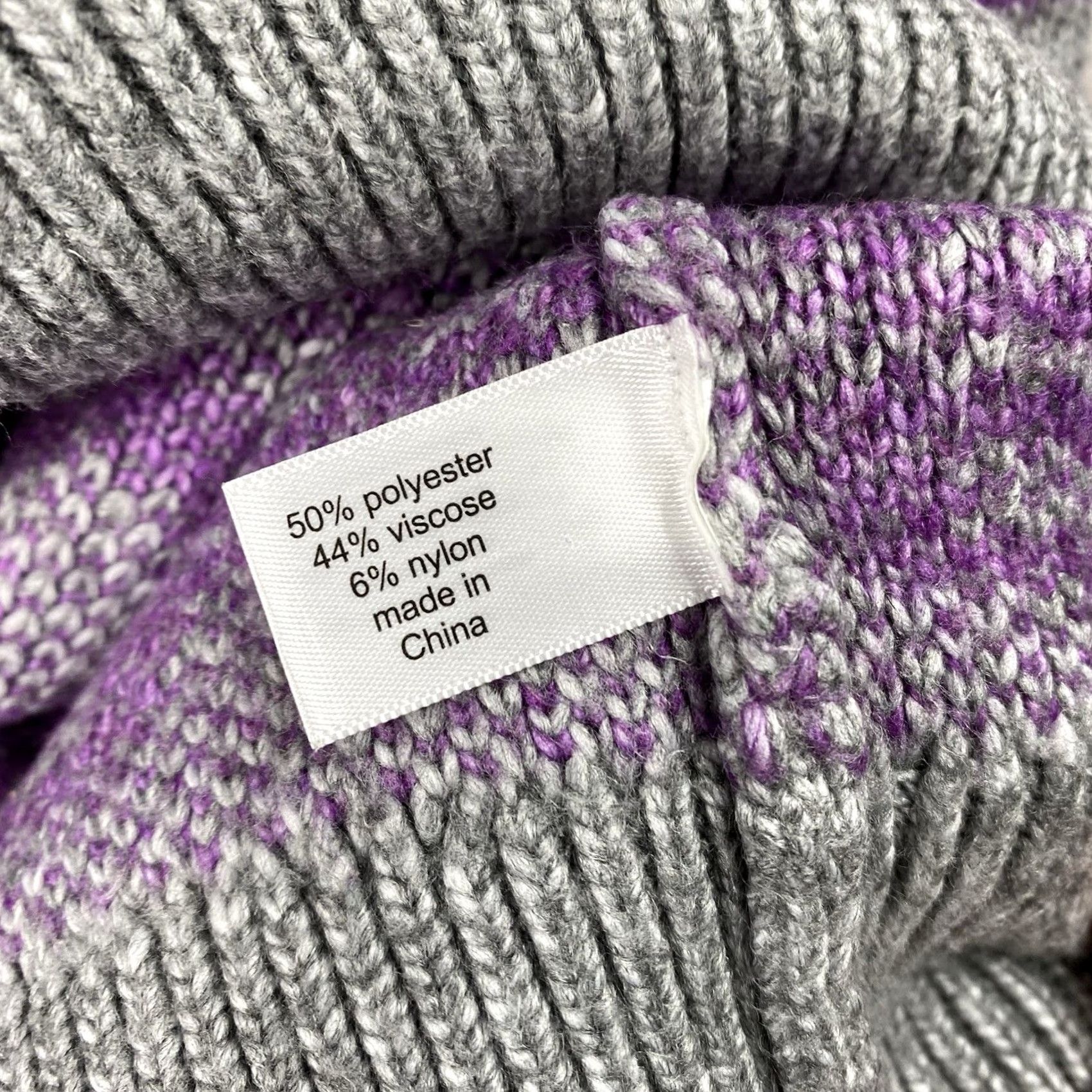 Vintage Lane Bryant Sweater Womens 18/20 Cable-Knit Gray Purple Easter Spring Geometric Crew Neck Pullover Plus Size 18/20 Womens Size XXL / US 16-18 / IT 52-54 - 3 Thumbnail
