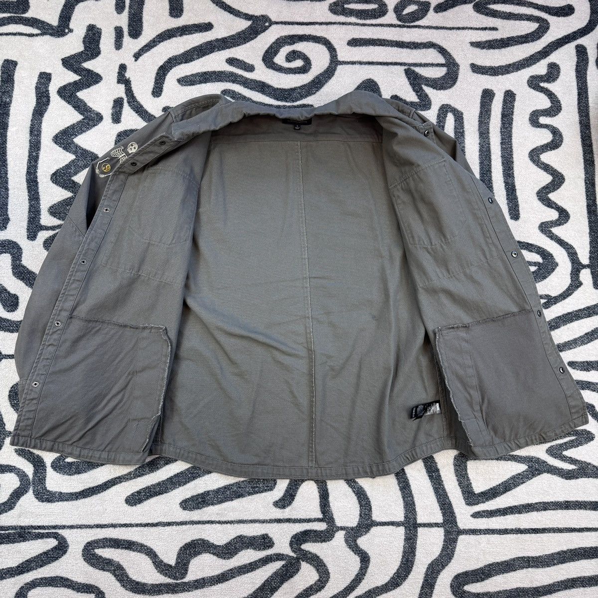 Roark Roark Grey Skeleton Sunflower Embroidered Jacket L Size US L / EU 52-54 / 3 - 3 Thumbnail