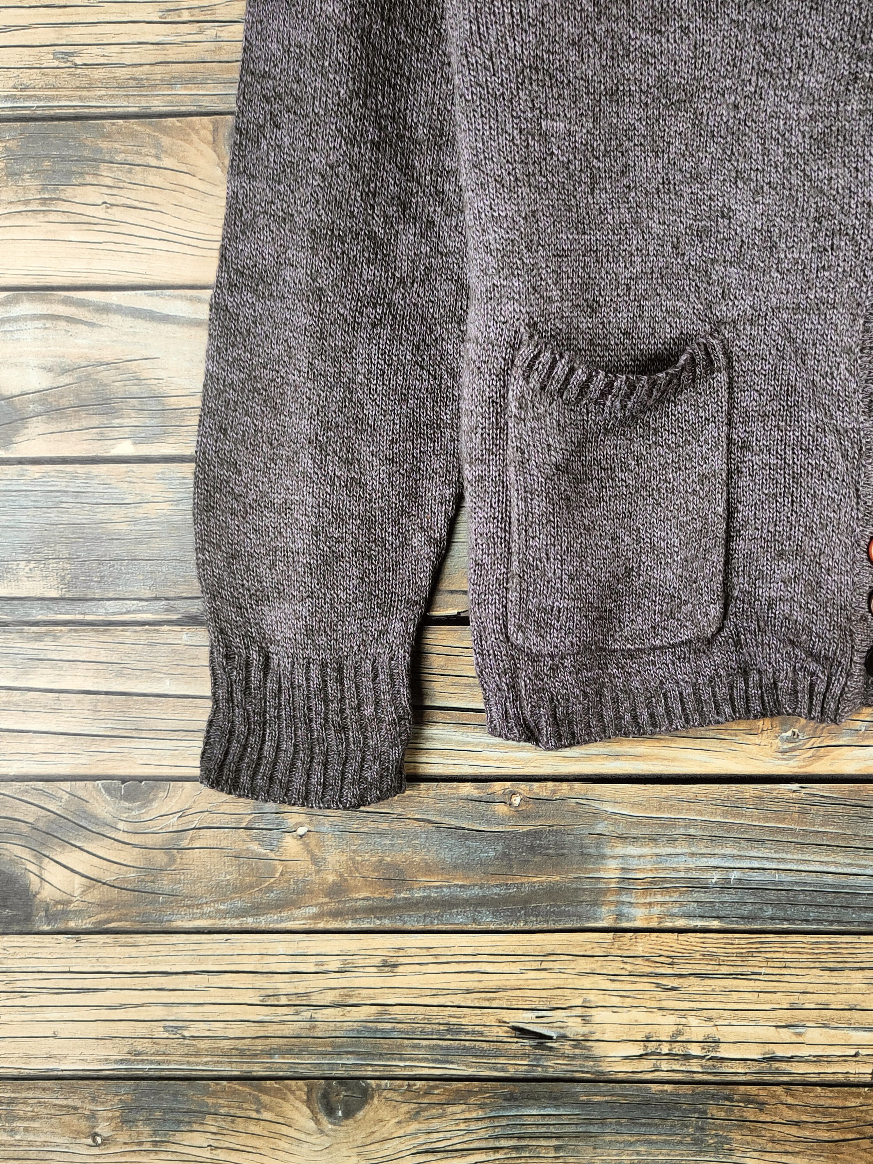 Homespun Knitwear DL Pursuit de Ideal Brown Knitwear Cardigan #46-942 Size M / US 6-8 / IT 42-44 - 4 Thumbnail