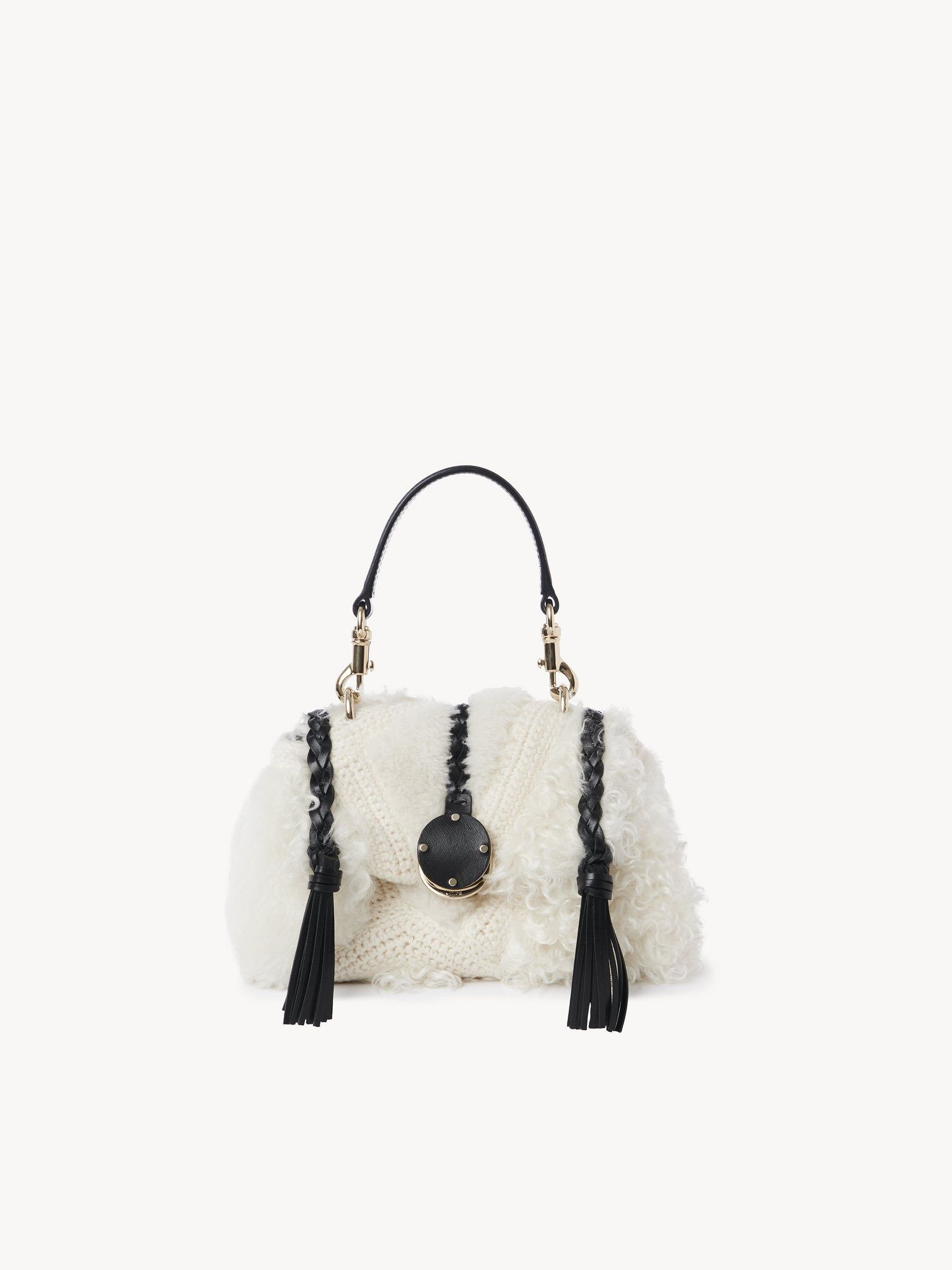 Chloe o1loc1c1224 Size: OS / CHC23 Mini Penelope Bag White/Black Size ONE SIZE - 1 Thumbnail