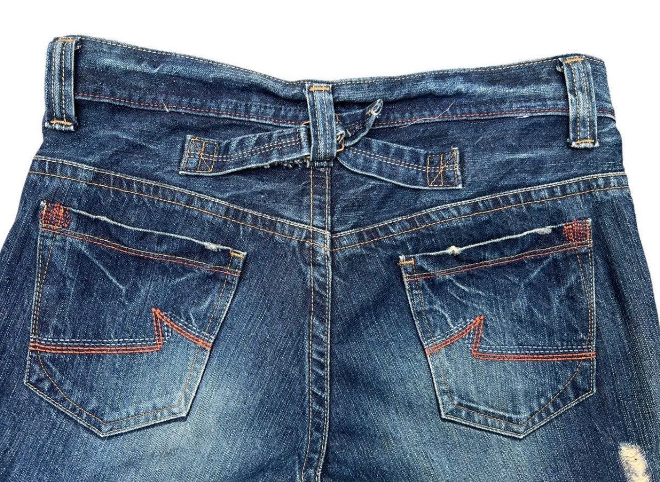 Japanese Brand Georgia Distressed Straight Cut Rusty Denim Jeans 33x32 Size US 33 - 7 Thumbnail