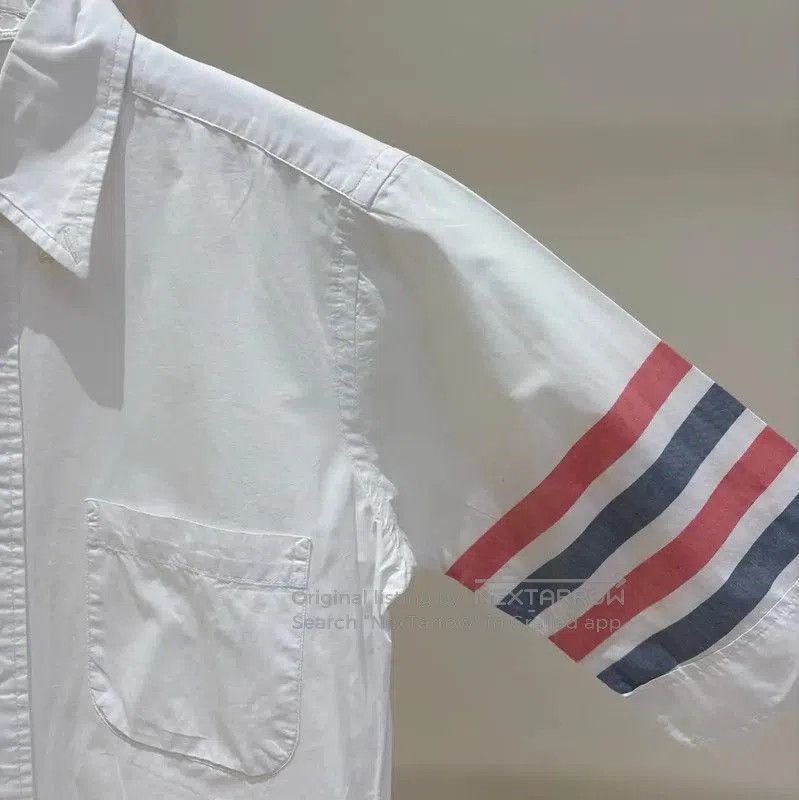Other Thom Browne Men's Short Sleeve Striped Shirt . Size US S / EU 44-46 / 1 - 4 Thumbnail