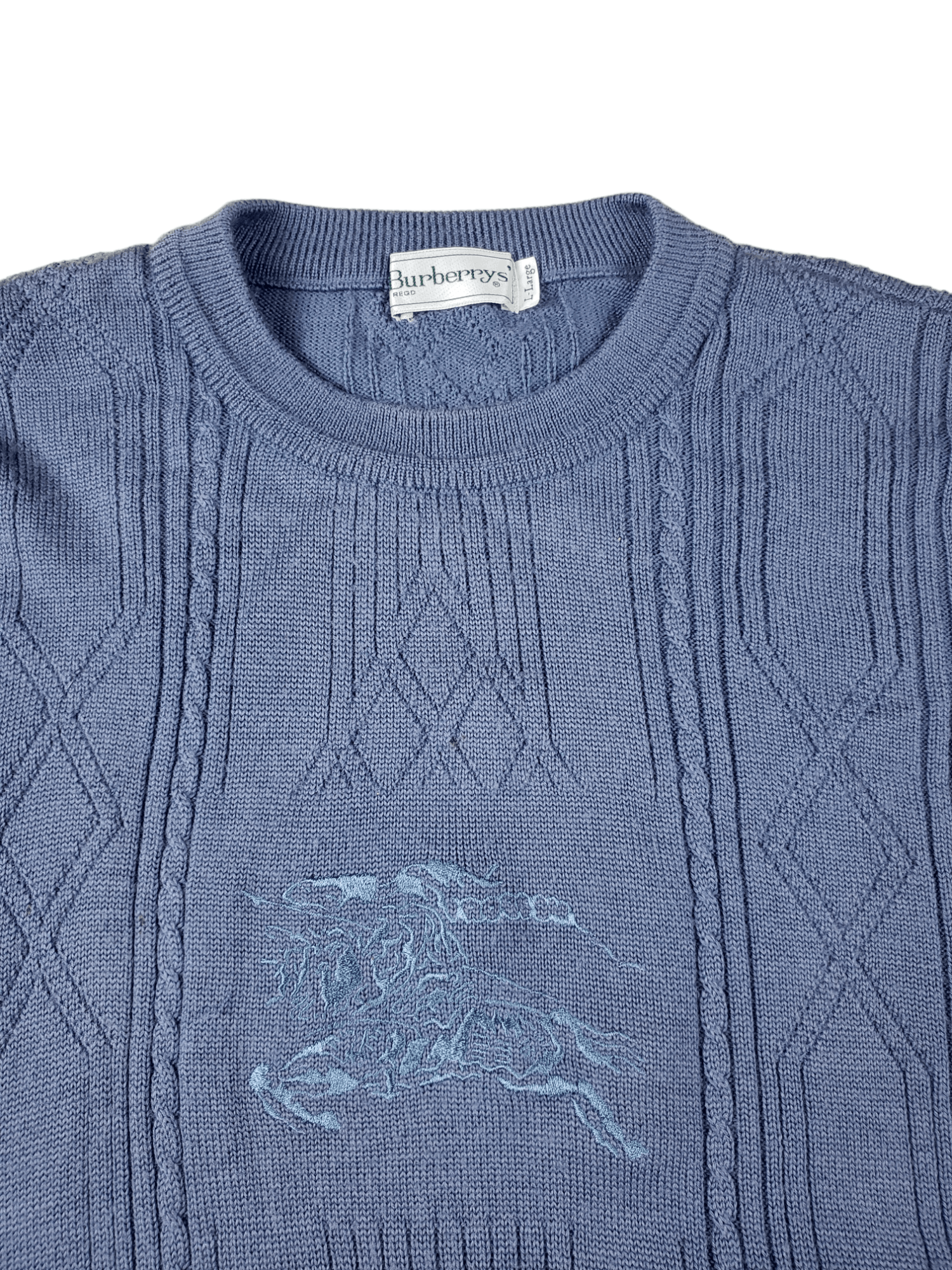 Burberry Prorsum × Vintage Vintage Burberrys Knitwear Big Logo Size US L / EU 52-54 / 3 - 9 Thumbnail