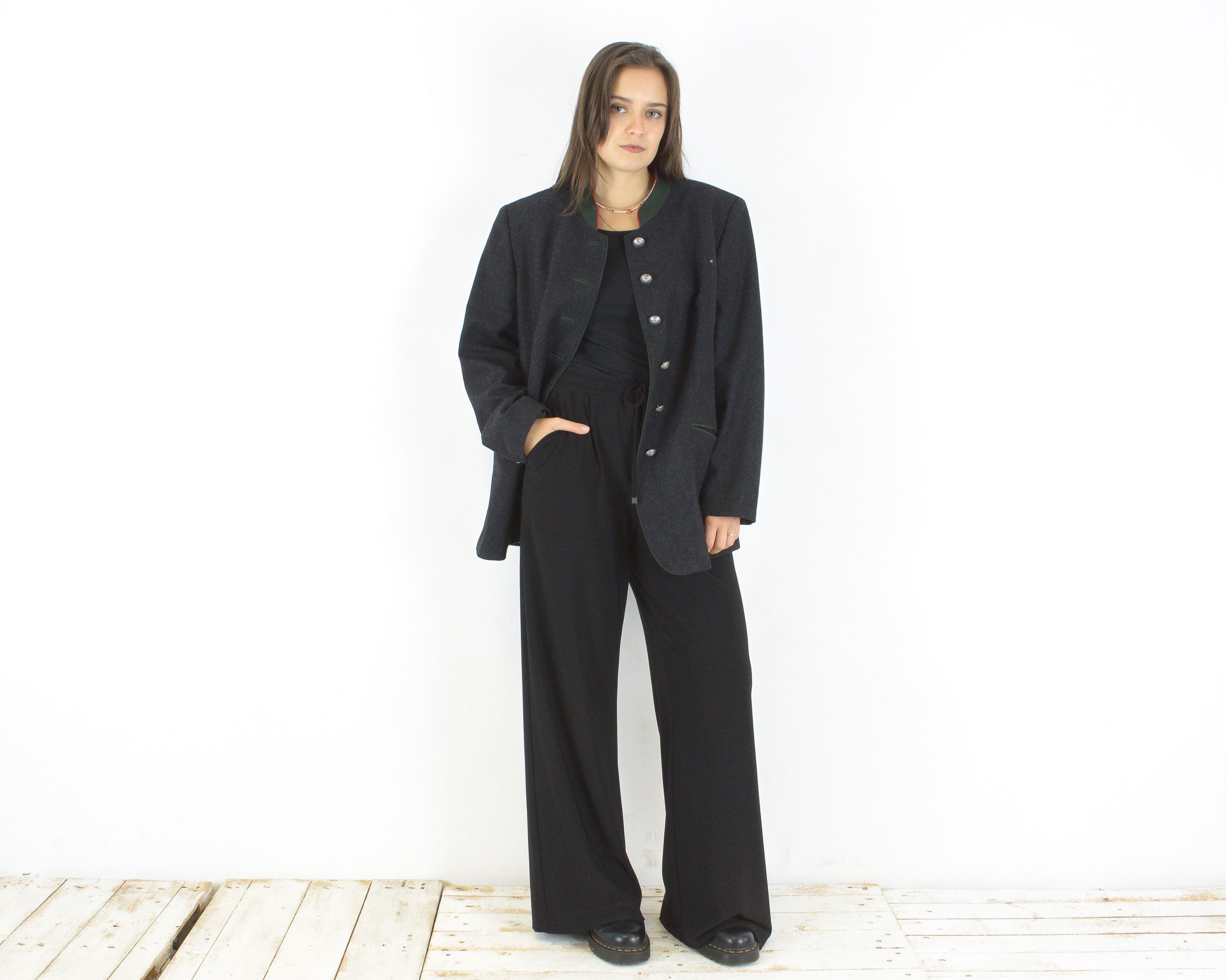 Vintage H. Moser XL EU 46 Blazer Wool Jacket Trachten Cardigan Size XL / US 12-14 / IT 48-50 - 2 Thumbnail