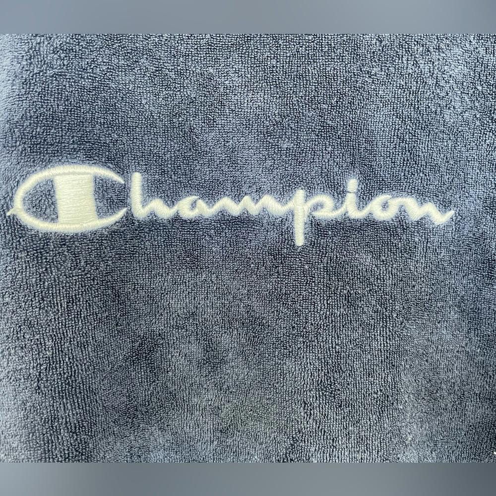 Champion Vintage Retro Champion Mens Terry Short Sleeve Top Navy XL Size US XL / EU 56 / 4 - 4 Thumbnail