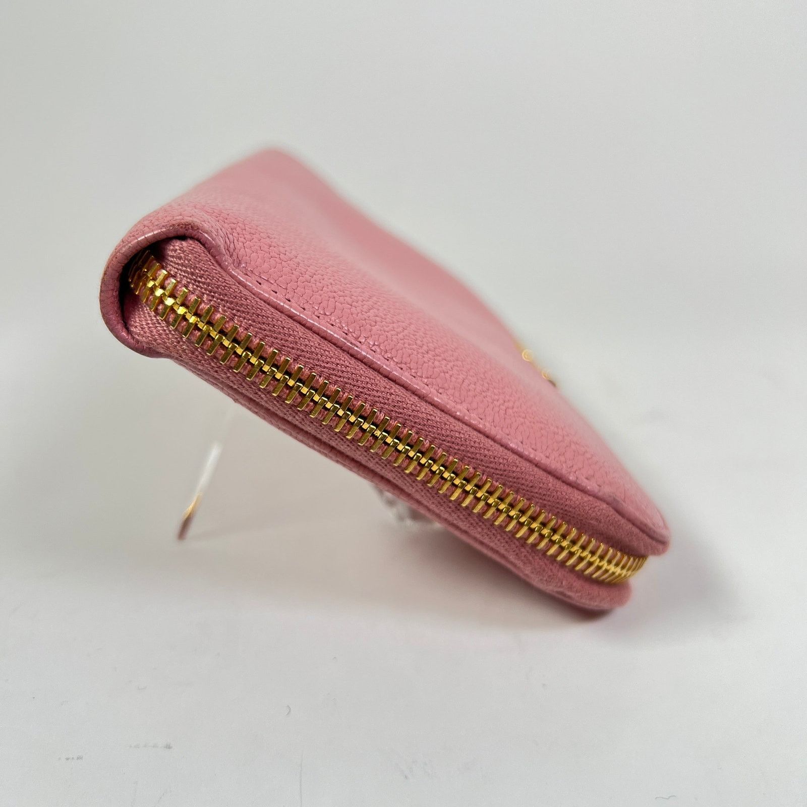 Miu Miu Miu Miu Pink Leather Zip Around Wallet Size ONE SIZE - 2 Thumbnail