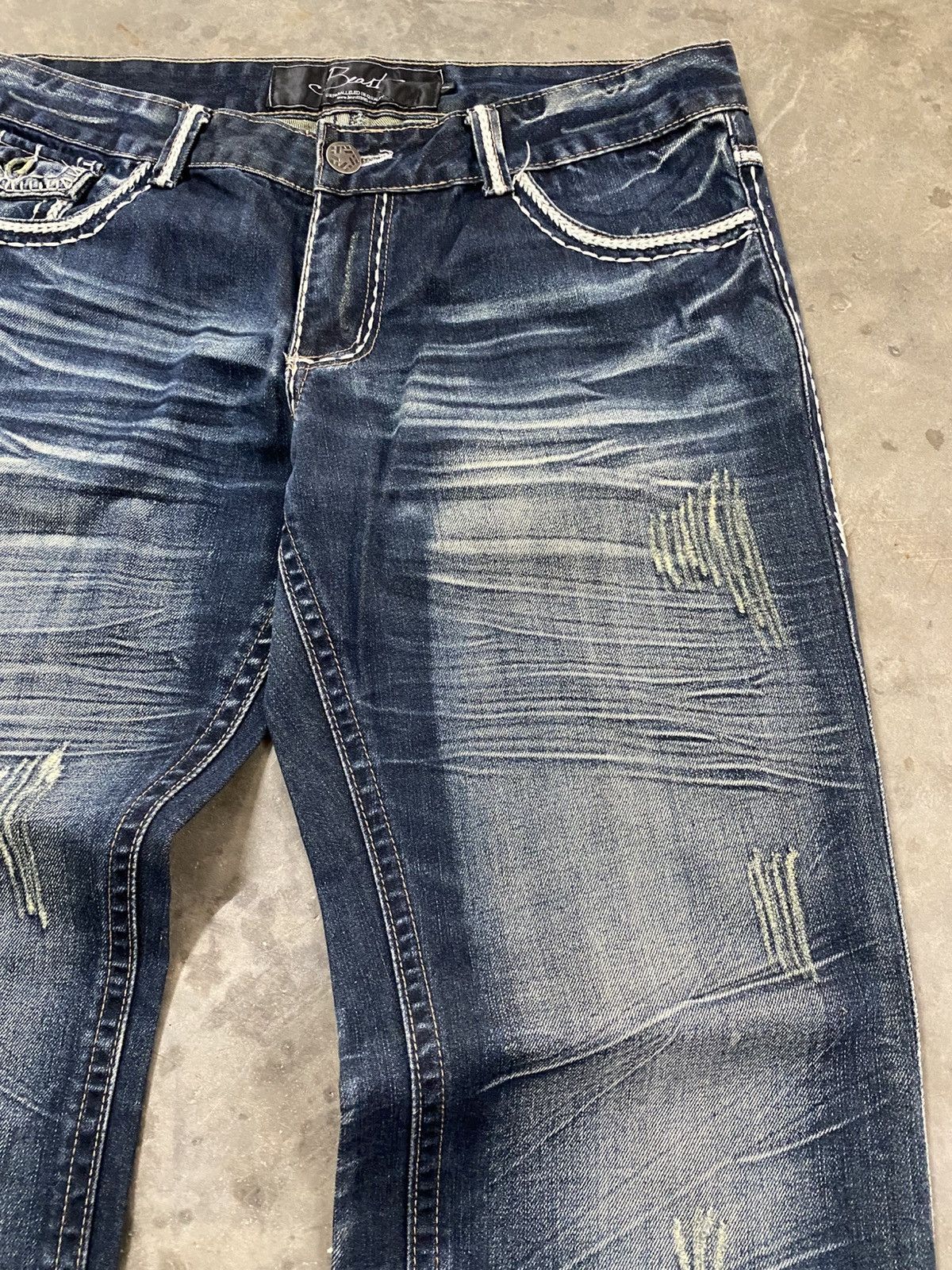 Hysteric Glamour × If Six Was Nine × Le Grande Bleu (L.G.B.) Flare Jeans Japanese Beast Distressed @241act Size US 35 - 10 Thumbnail