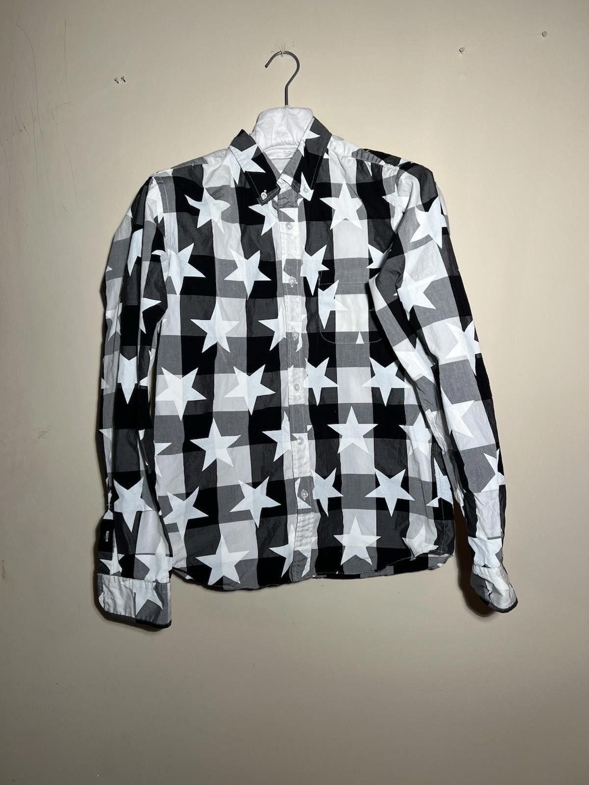 Sophnet. SOPHNET. Check Star Print Shirt White Black Large Size US L / EU 52-54 / 3 - 2 Thumbnail
