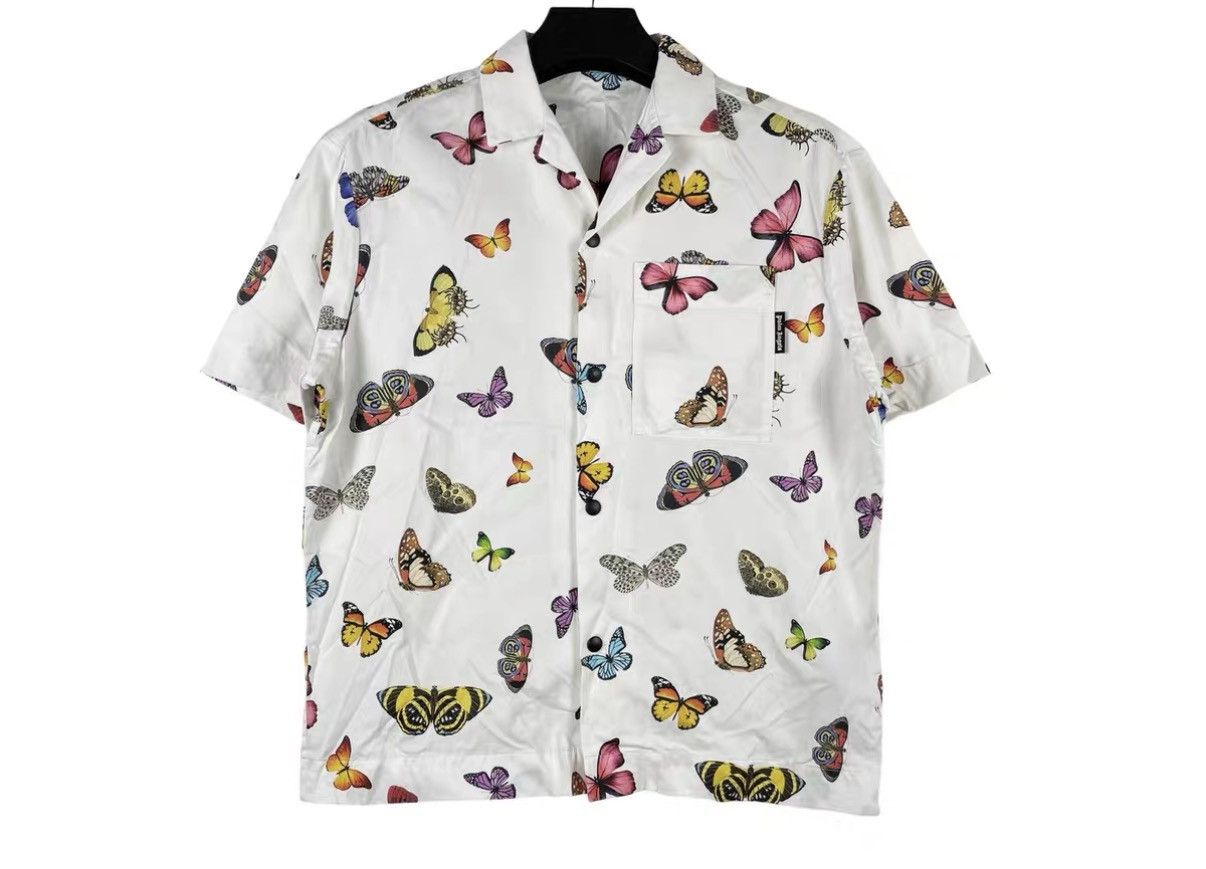 Palm Angels Palm Angels All-Over Butterfly Print Short Sleeve Shirt J31 Size US S / EU 44-46 / 1 - 1 Thumbnail