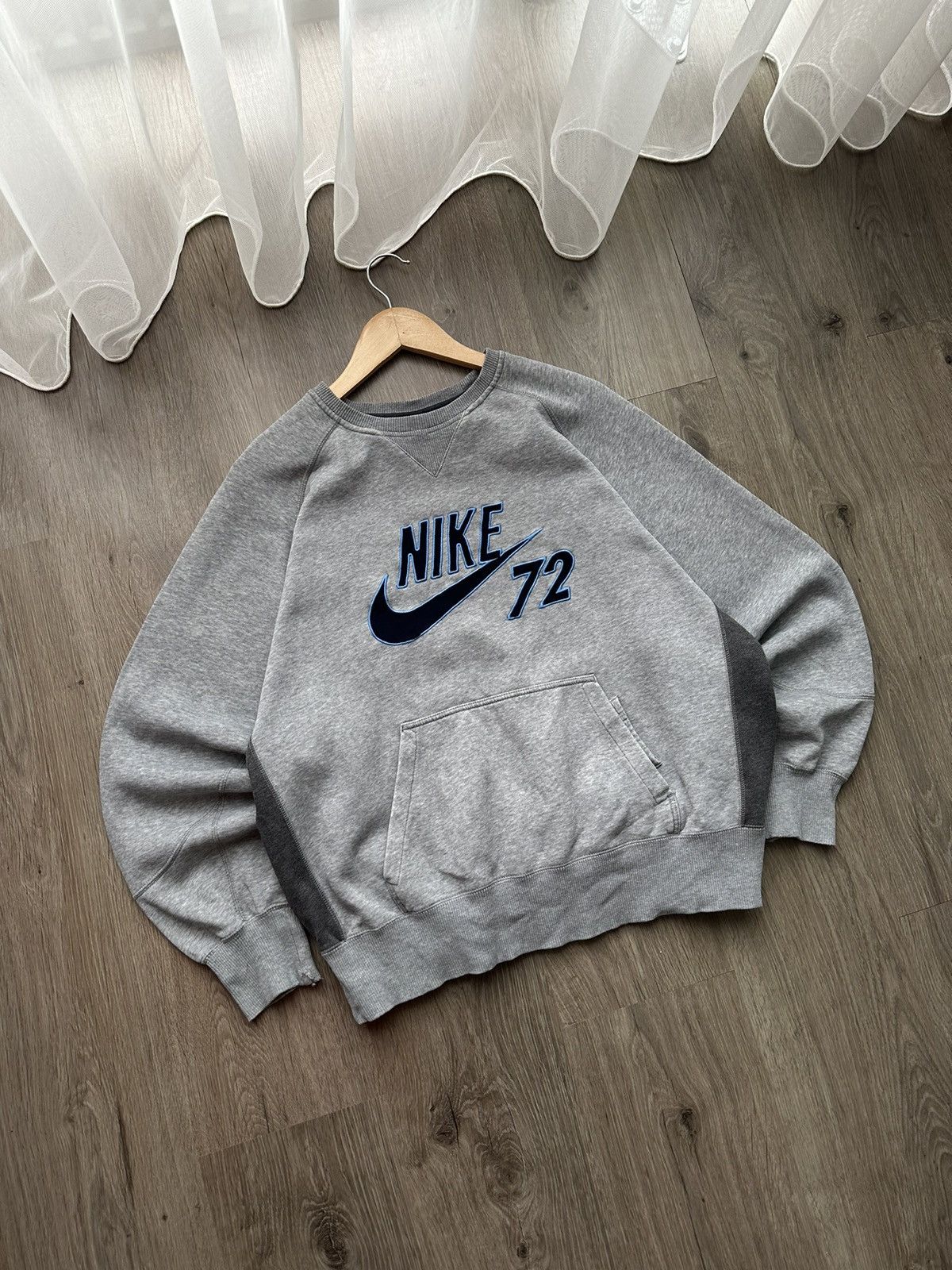 Vintage Nike Gray Sweatshirt Center Logo Sweatshirts Hoodies