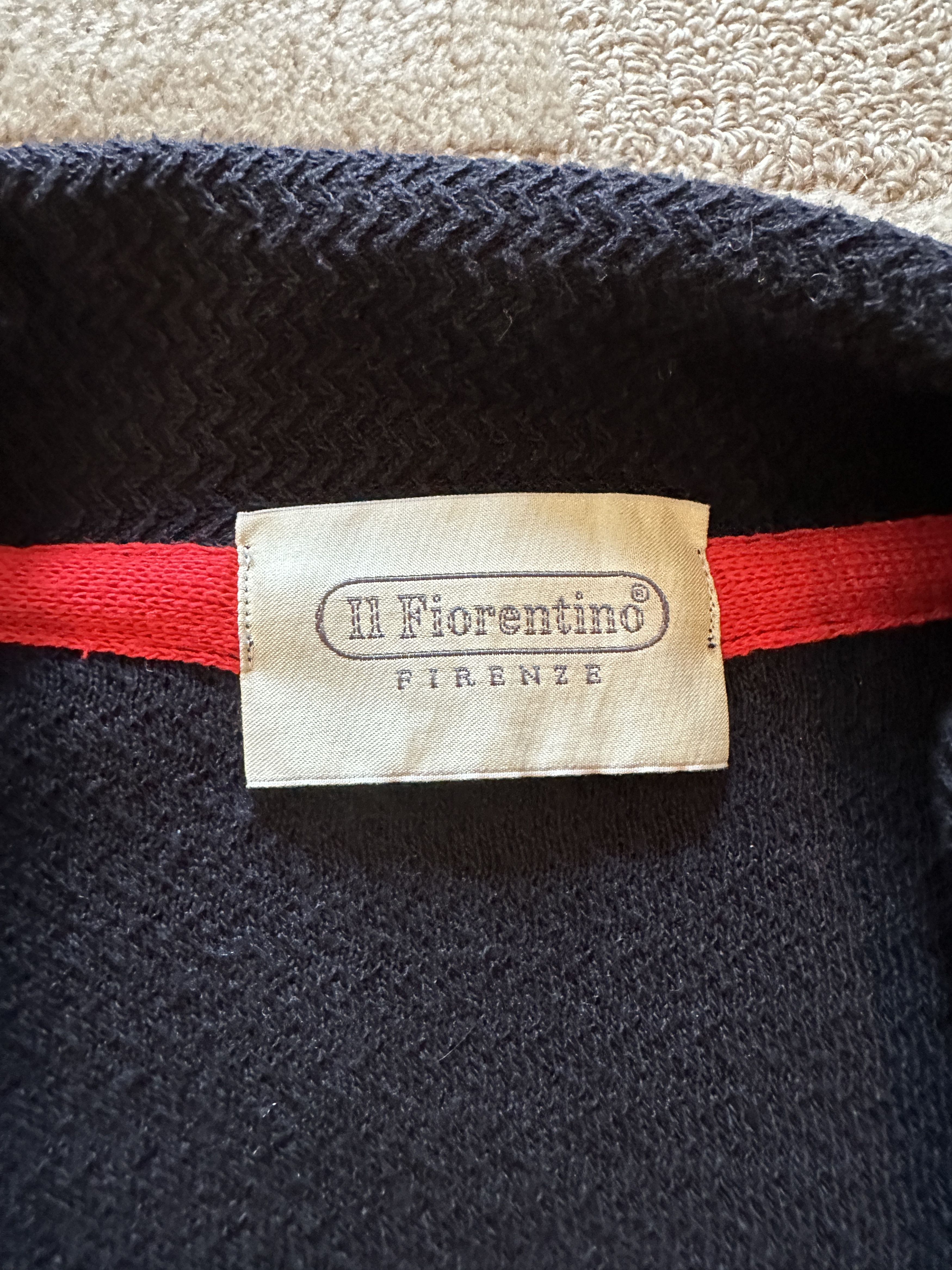 Designer Il Fiorentino Blue Knit Blazer Size 46S - 5 Thumbnail