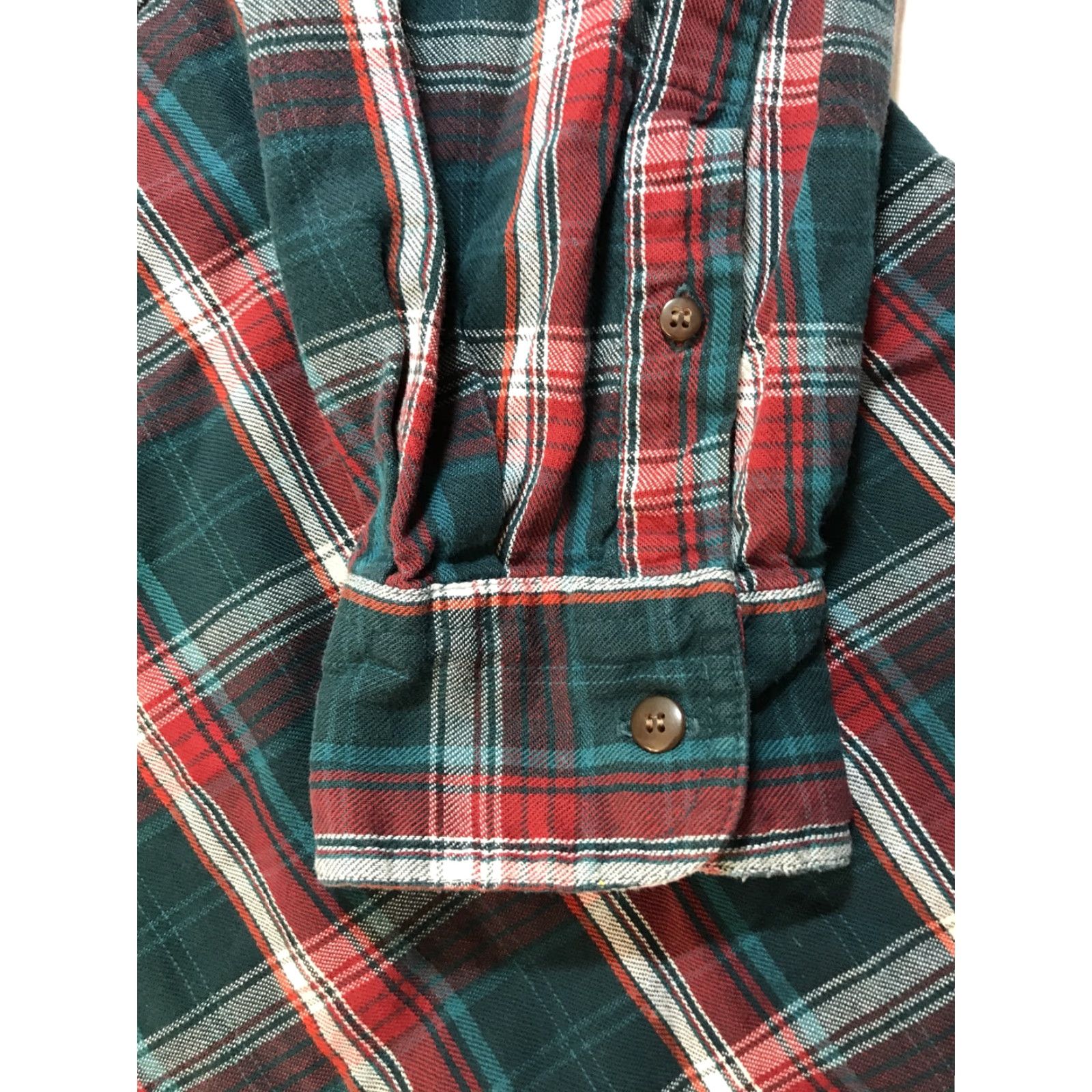 Vintage VINTAGE Woolrich Shirt Men Knit Flannel Button-Up Check L Blue Green Red 90s Casual Mens Size US L / EU 52-54 / 3 - 6 Thumbnail