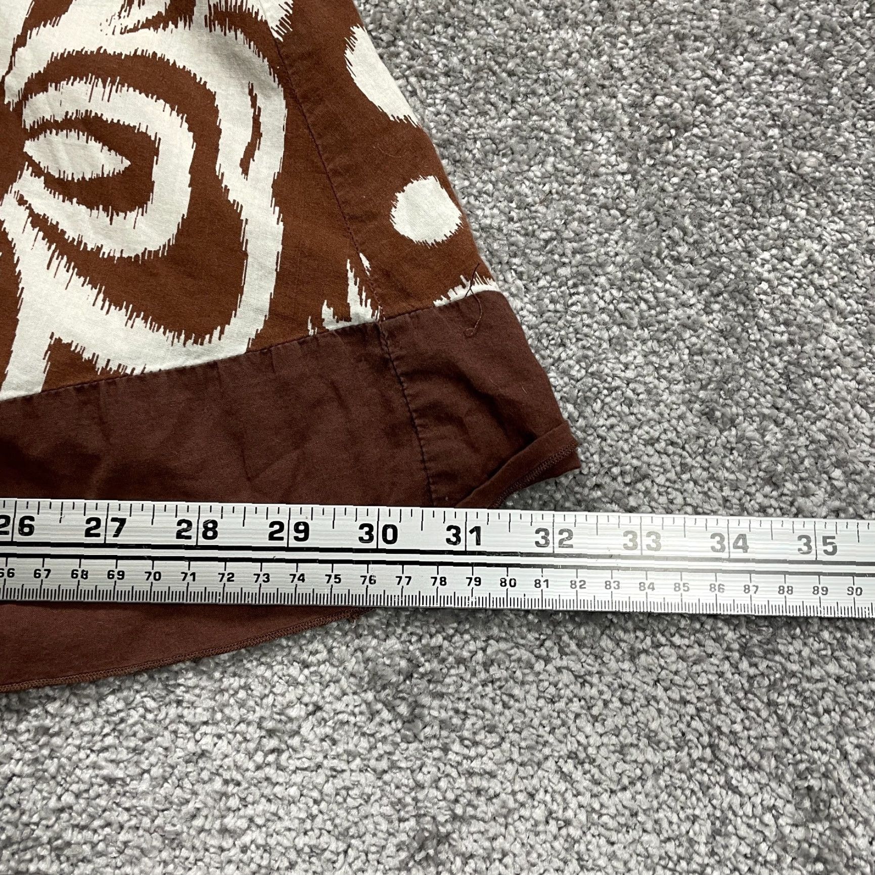 Vintage VINTAGE Speechless Dress Womens 11 Brown Ivory Midi Floral Stretch Flare A Line Summer Size L / US 10 / IT 46 - 5 Thumbnail