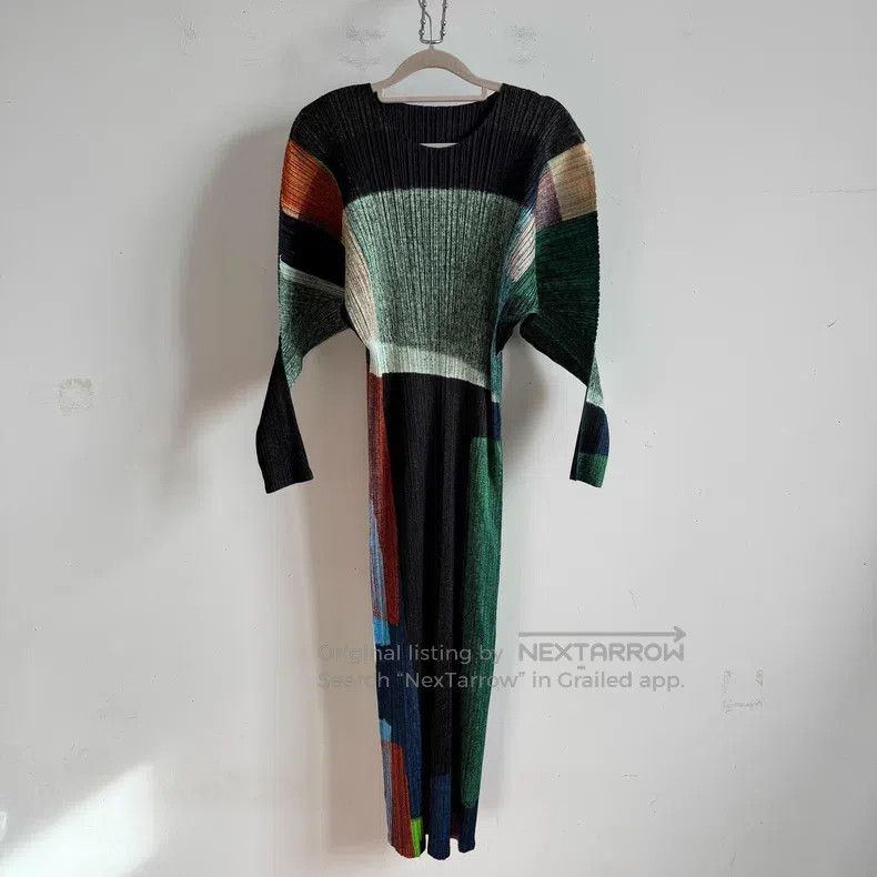 Issey Miyake Issey Miyake Color Block Dress Size XXL / US 16-18 / IT 52-54 - 1 Thumbnail