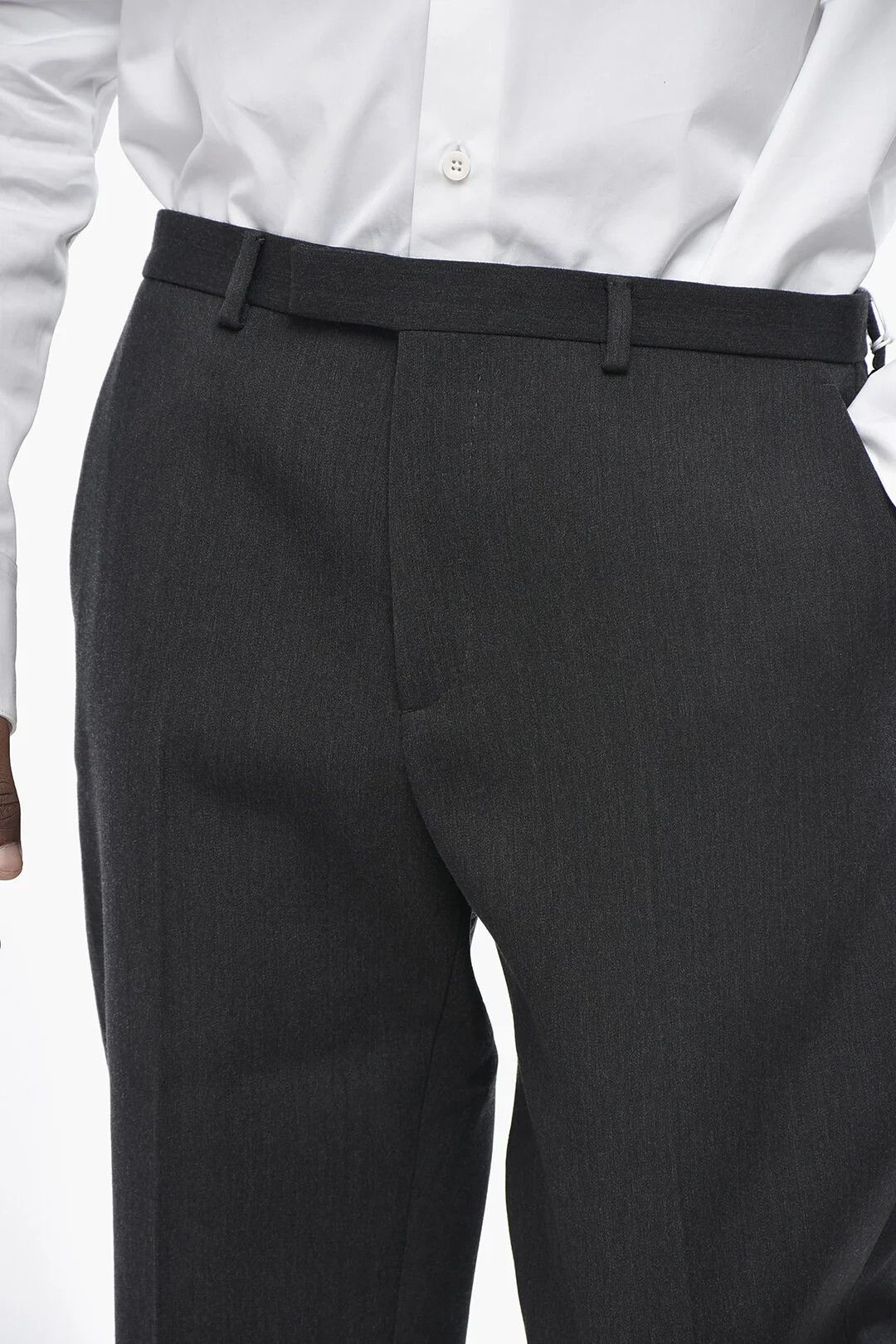 Gucci og1mm0426 Regular-Waist Wool Pant in Grey Size US 34 / EU 50 - 3 Thumbnail