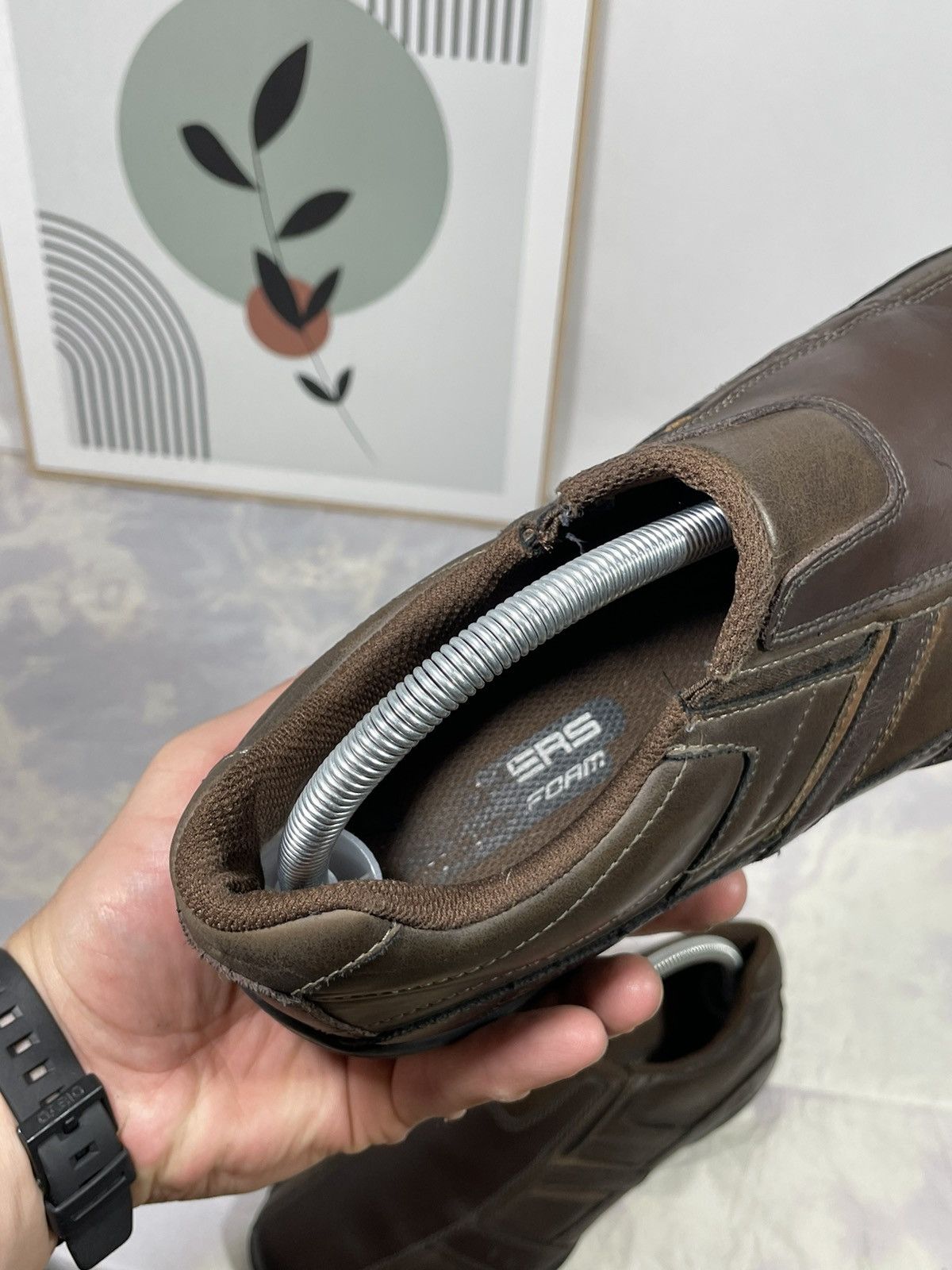 SKECHERS × Vintage Skechers Marter Mens Slip On Sneakers in Brown Size US 10.5 / EU 43-44 - 12 Thumbnail