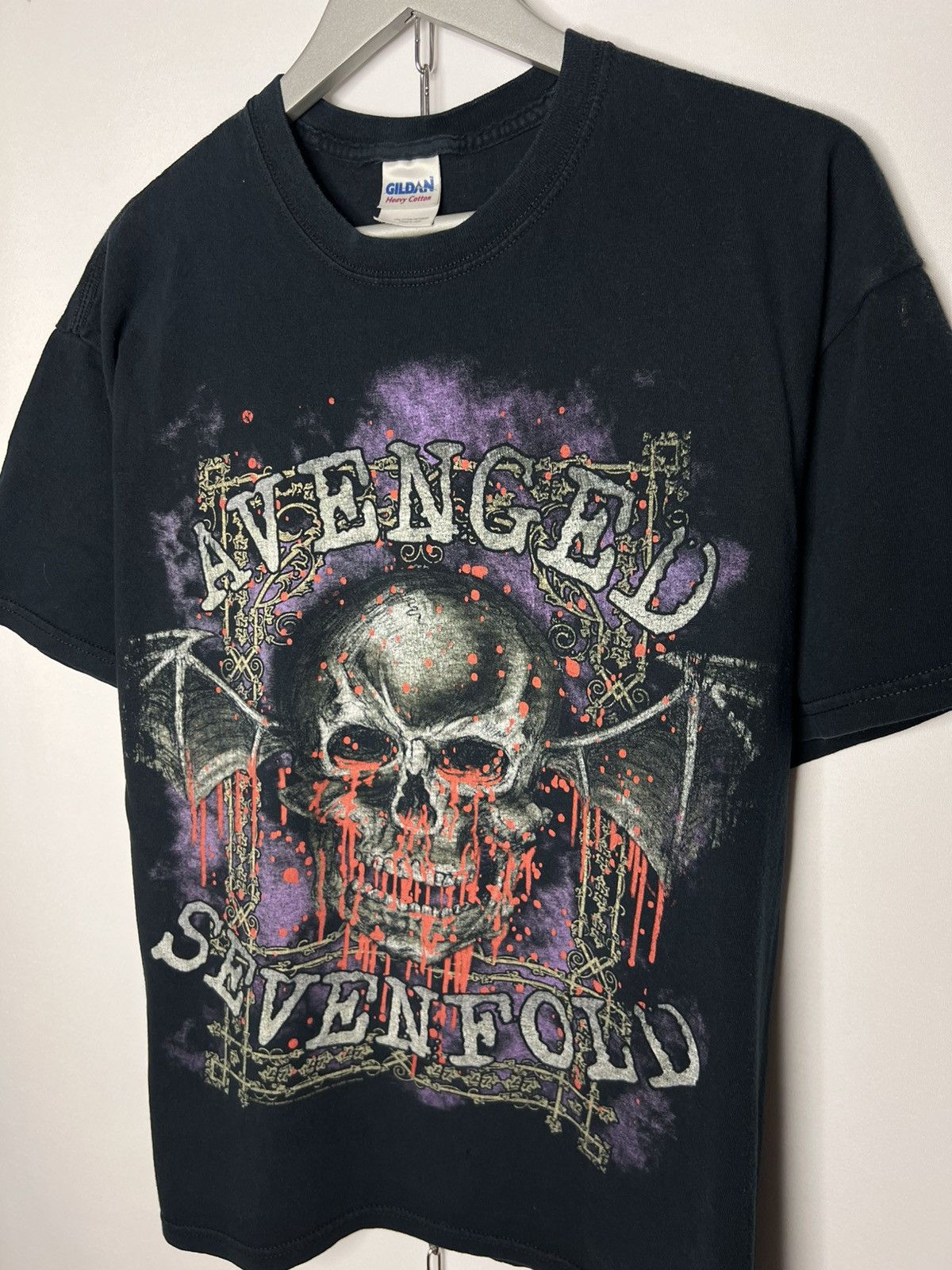 Band Tees Vintage 00s T-Shirt Avenged Sevenfold Overprint VTG Rock Tee Size US L / EU 52-54 / 3 - 3 Thumbnail
