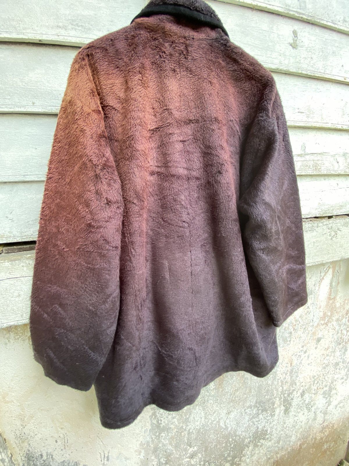Pierre Balmain × Vintage Nicely Sun Faded Pierre Balmain Faux Hairy Fur Duffle Coat Size US L / EU 52-54 / 3 - 6 Thumbnail
