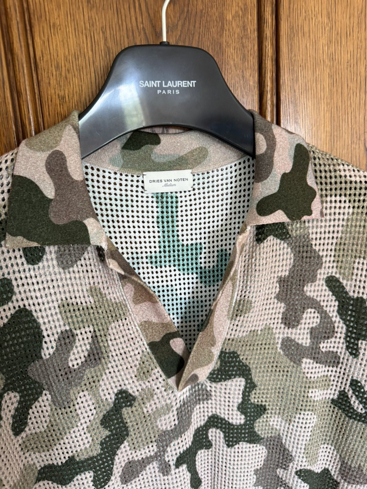 Dries Van Noten Dries Van Noten mesh camo camouflage polo shirt grail Size US M / EU 48-50 / 2 - 12 Thumbnail