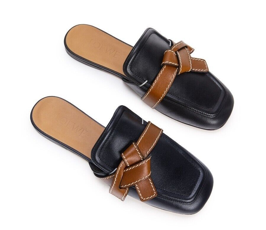 Loewe Loewe Black Gate Belted Leather Mule Size EU 39/US 9 Size US 9 / IT 39 - 13 Thumbnail