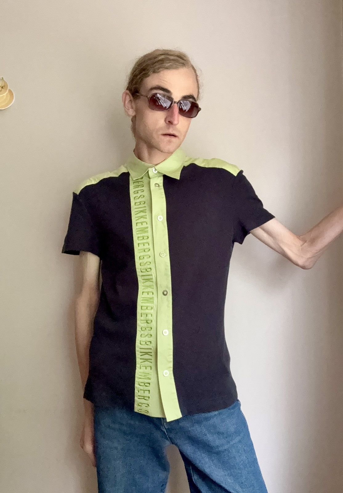 Dirk Bikkembergs Dirk Bikkembergs Vintage Snap Button Logo Bowling Shirt Size US M / EU 48-50 / 2 - 8 Thumbnail
