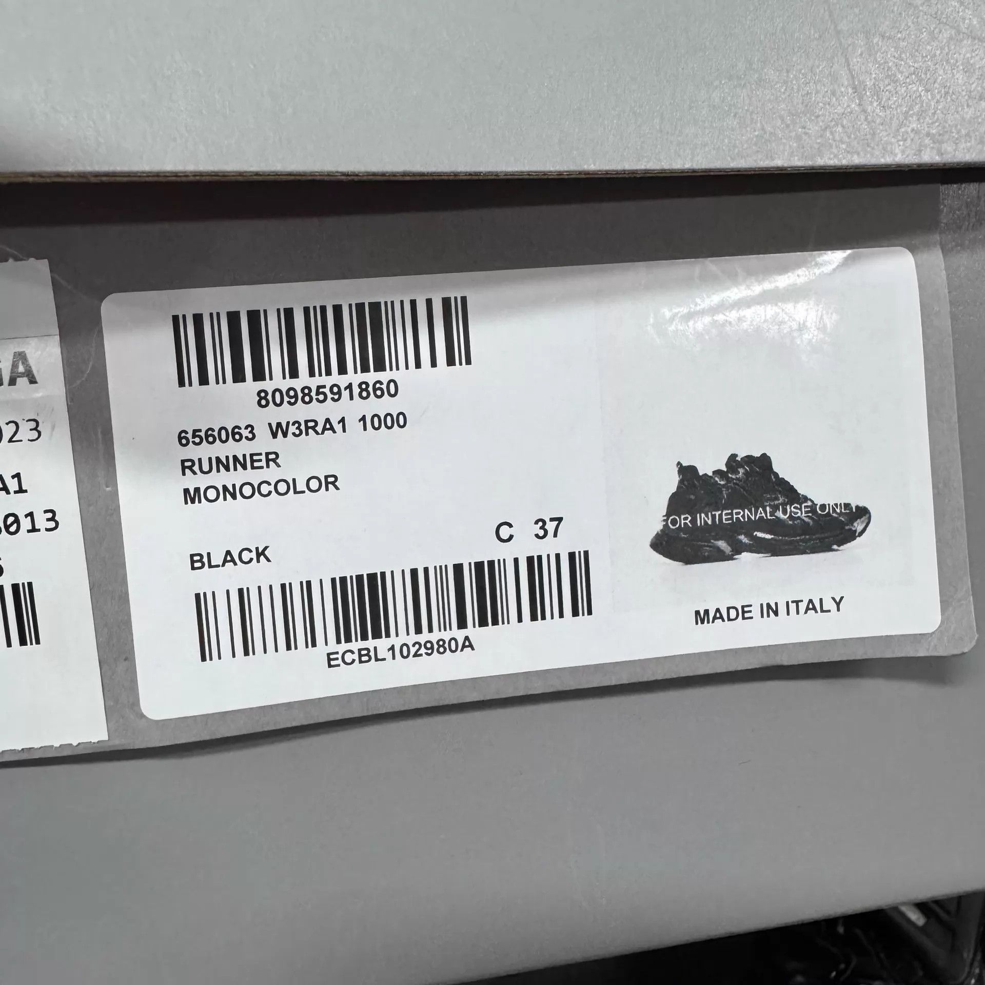 Balenciaga Balenciaga Black Runner 37 99 New w/Box Size US 6.5 / IT 36.5 - 8 Thumbnail