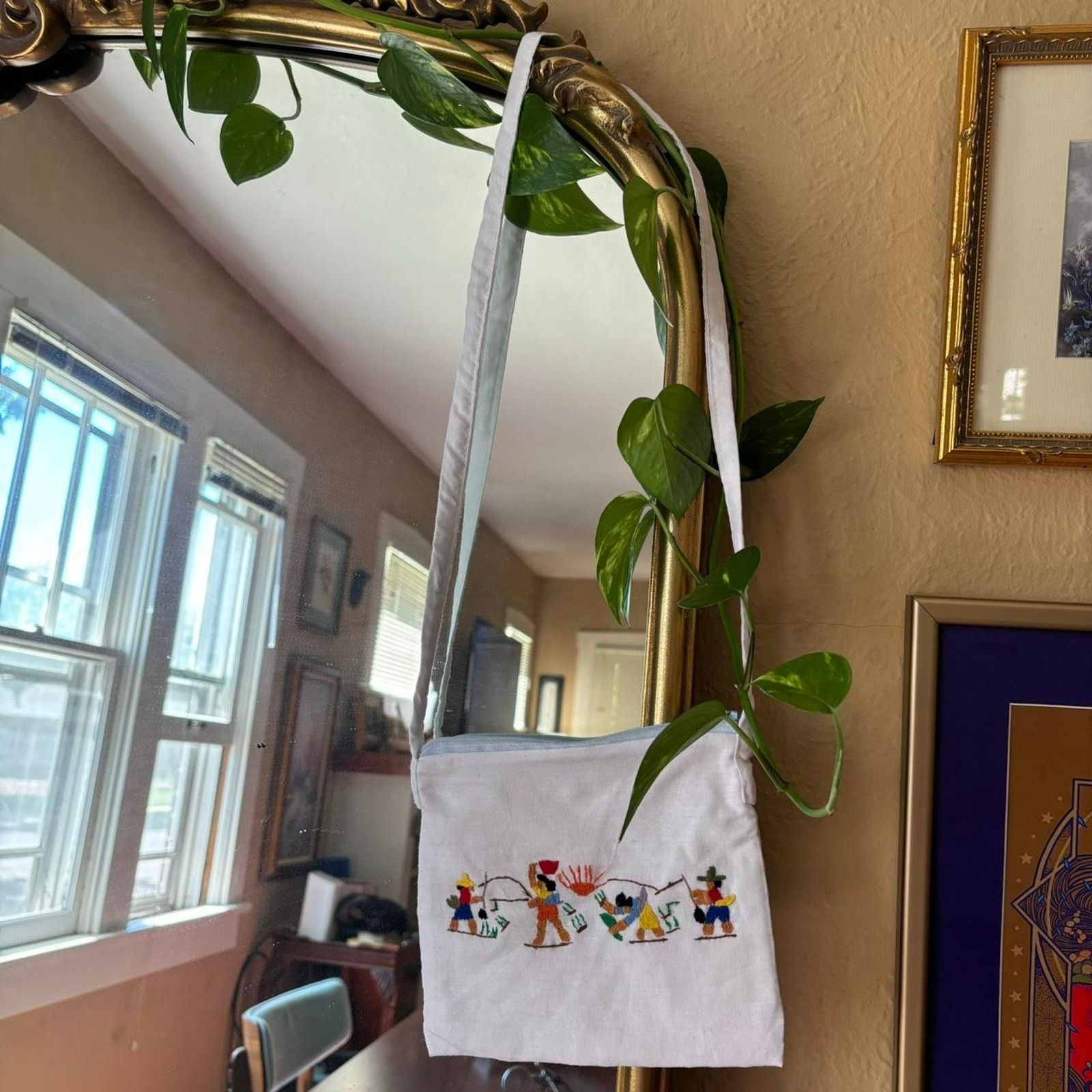 Other Vintage Farm Embroidered Crossbody Satchel Purse Bag Size ONE SIZE - 2 Thumbnail