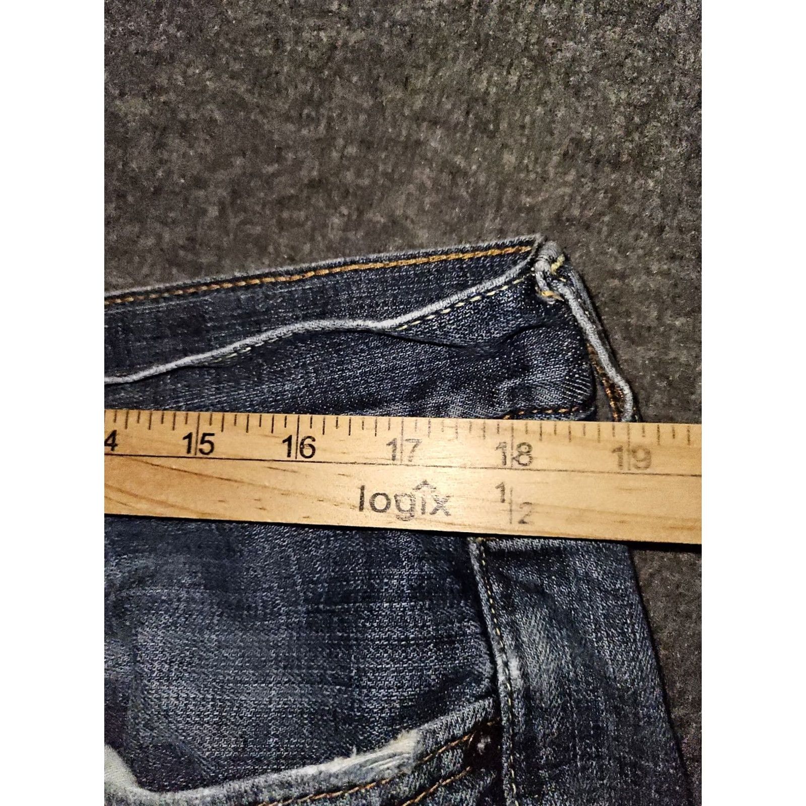 Lucky Brand Lucky Brand 361 Vintage Straight Jeans Men 38x30 Mid Rise Blue Distressed Regular Inseam 28 Size US 38 / EU 54 - 3 Thumbnail