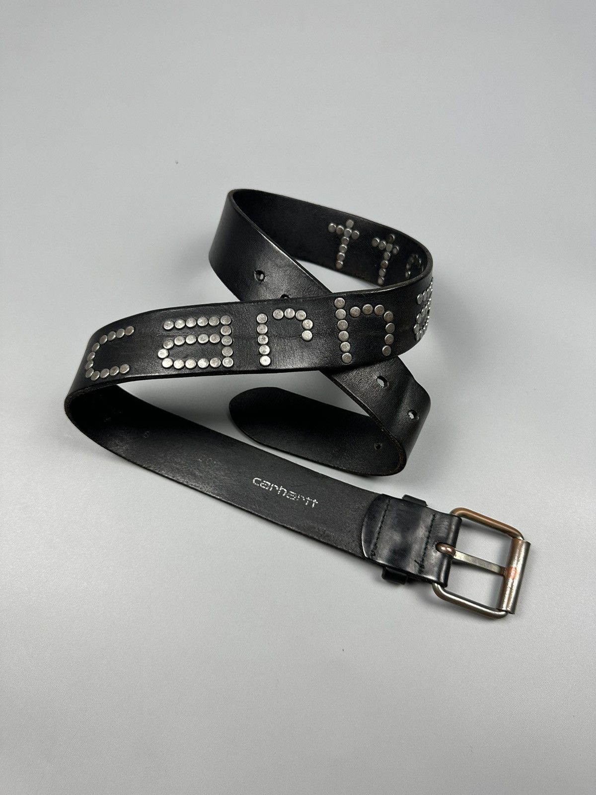 Carhartt × Carhartt Wip Vintage Carhartt WIP Script Studs Leather Belts Size 34 - 6 Thumbnail