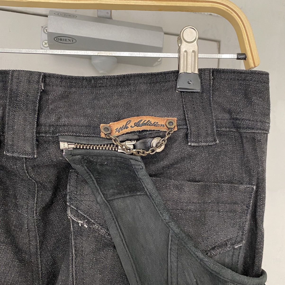 14th Addiction 14th Addiction Holster Hybrid Leather Slim Fit Black Jeans Size US 29 - 11 Thumbnail